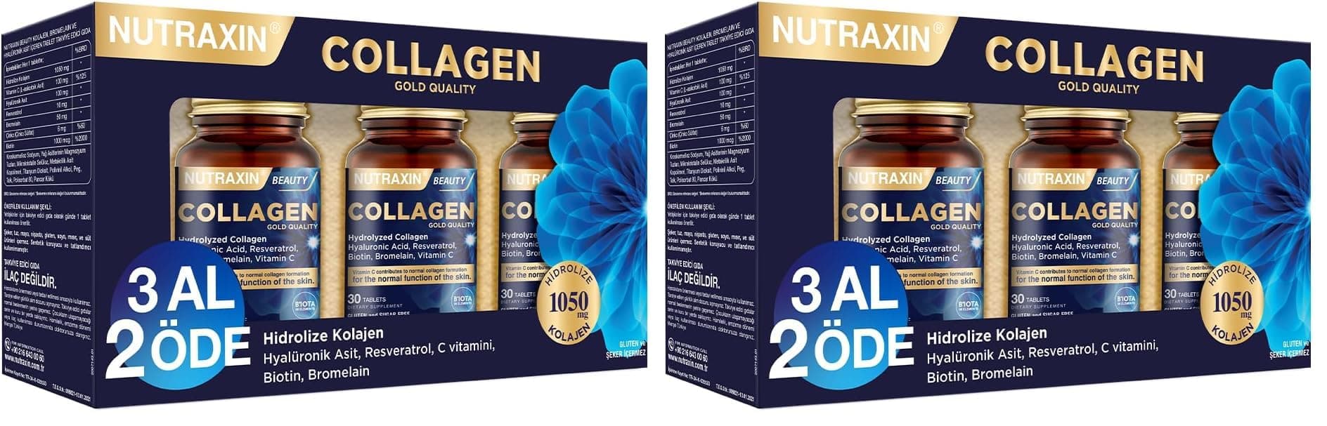Nutraxin Collagen 30 Tablet 3 Al 2 Ode (2 paketi)