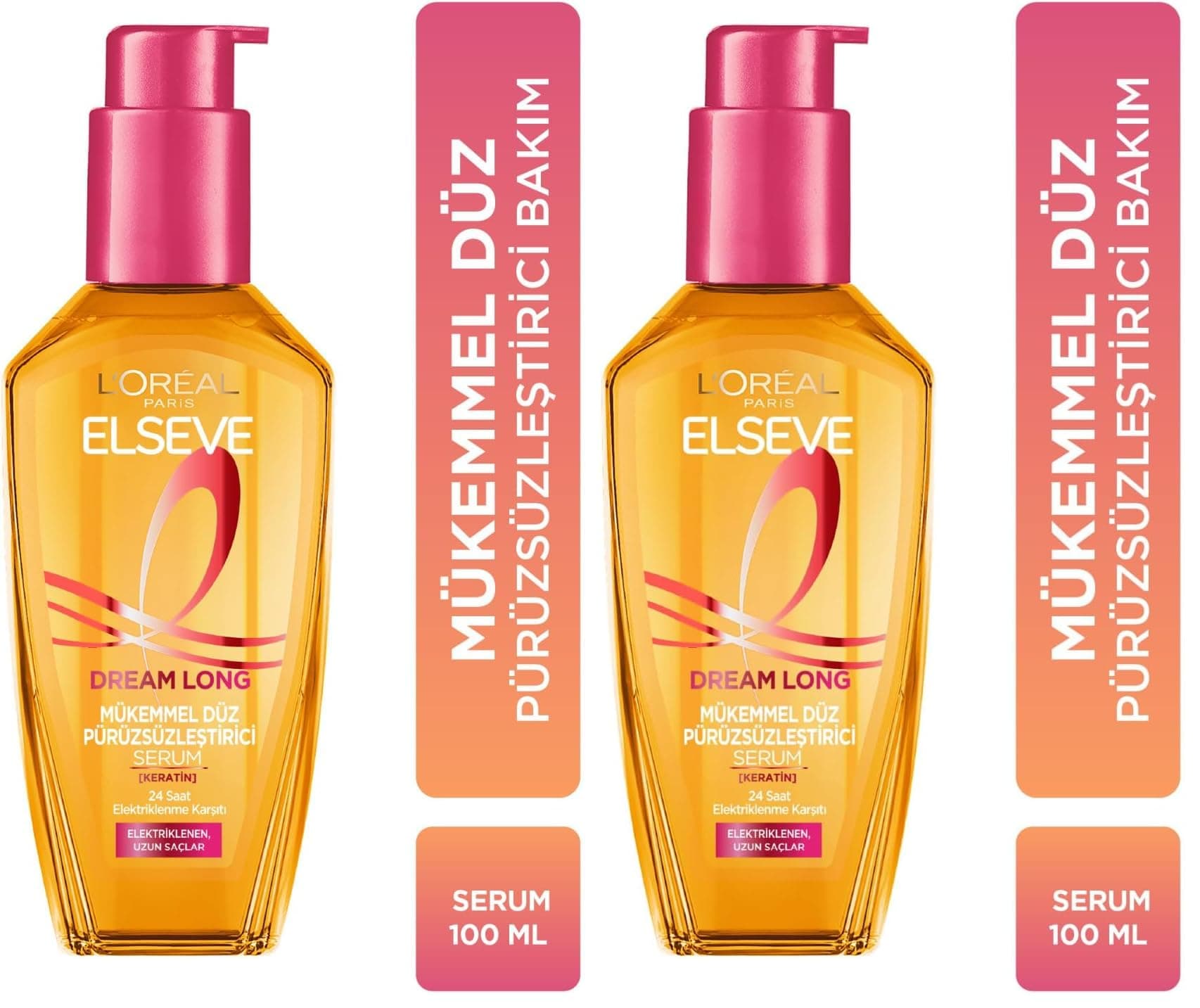 L’Oréal Paris Elseve Mükemmel Düz Pürüzsüzleştirici Serum (100 ml) 2li paket