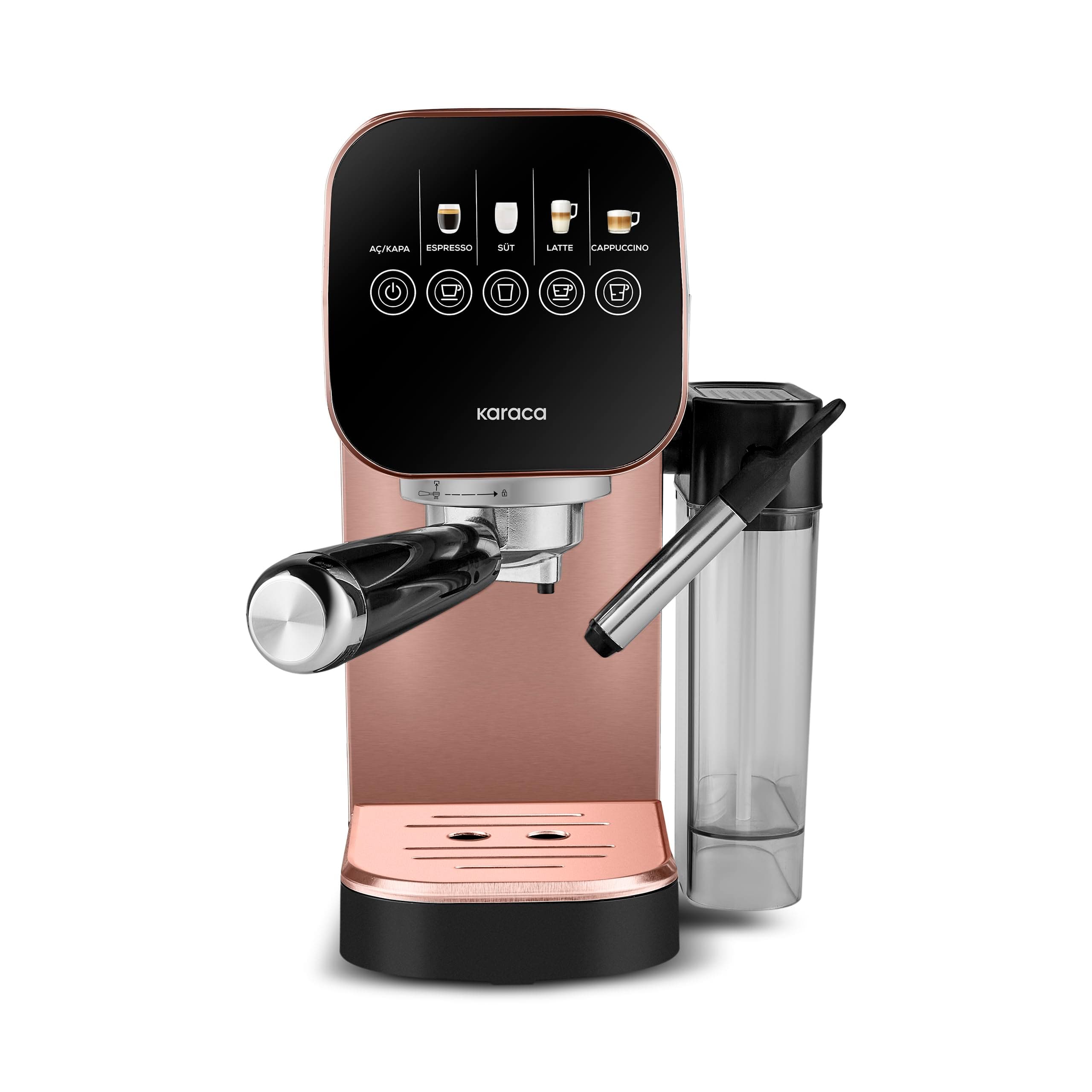 Karaca MyCaffe Barista S20 Entegre Süt Hazneli Otomatik Espresso ve Latte Makinesi Copper 900 ml 1360W