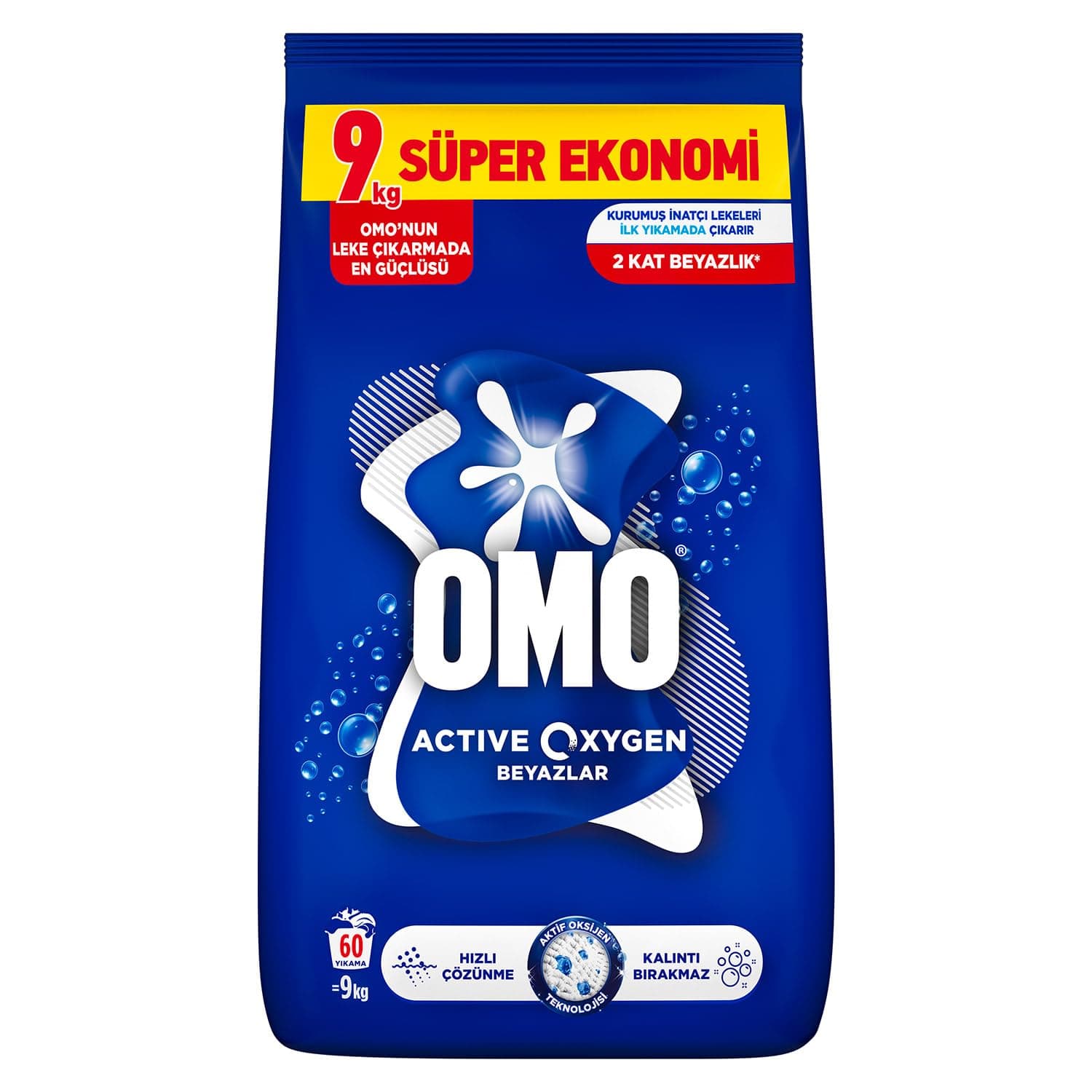 Omo Active Oxygen Beyazlar Toz Deterjanı 9 kg