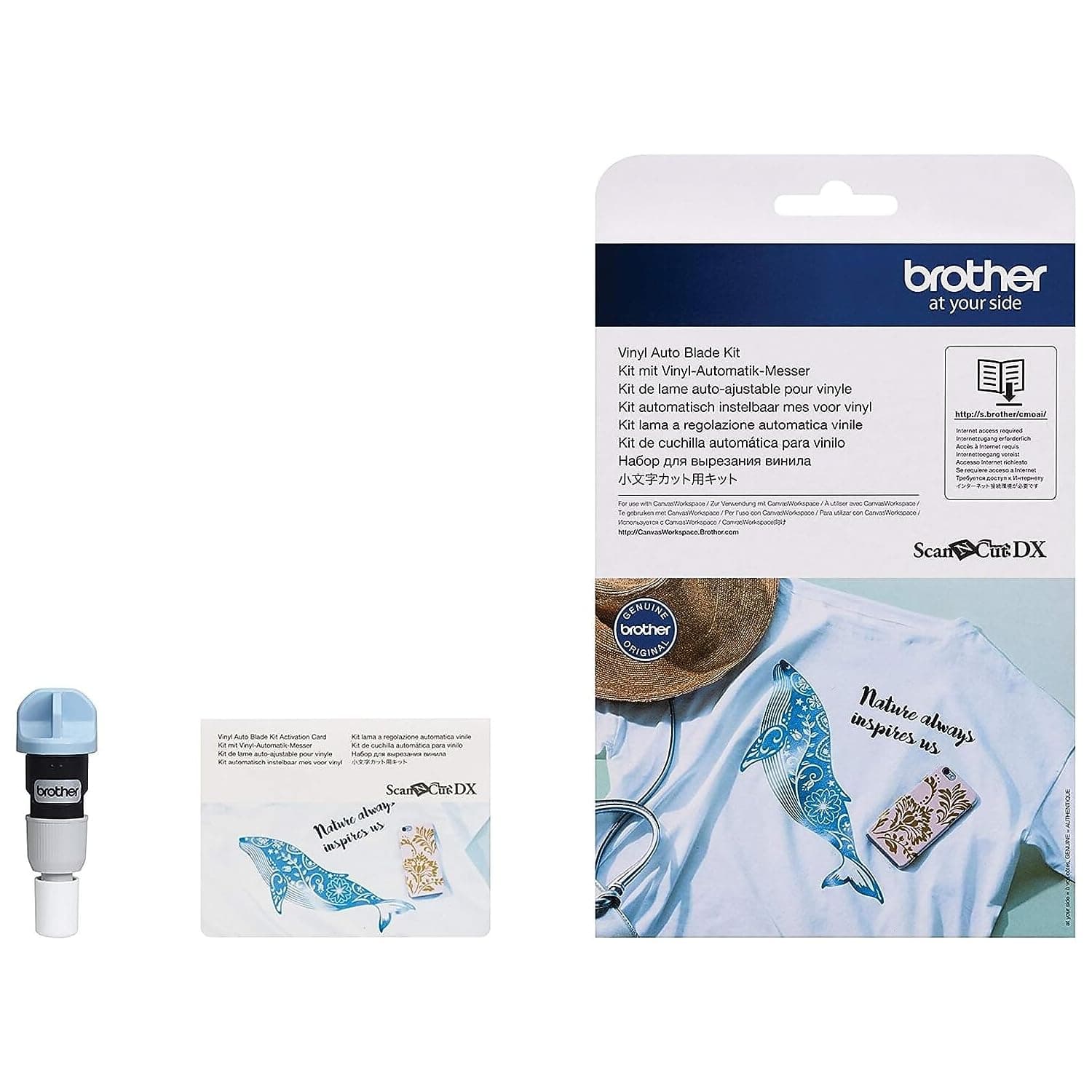 Brother CADXVBKIT1 ScanNCut DX Vinil araç bıçak seti, renksiz