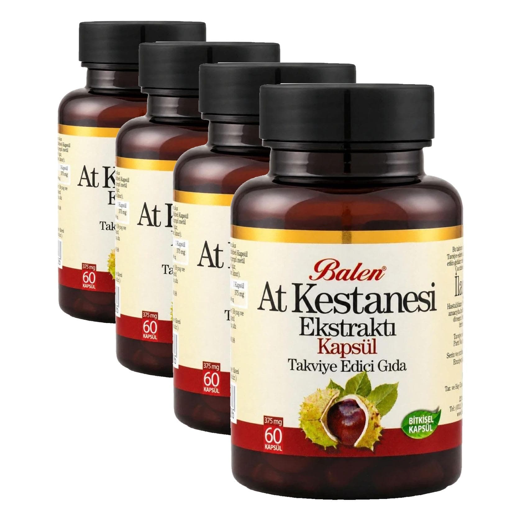 Balen Dolaşım Desteği İçin 300 mg At Kestanesi Özü Kapsül 60 Adet (4 paketi)