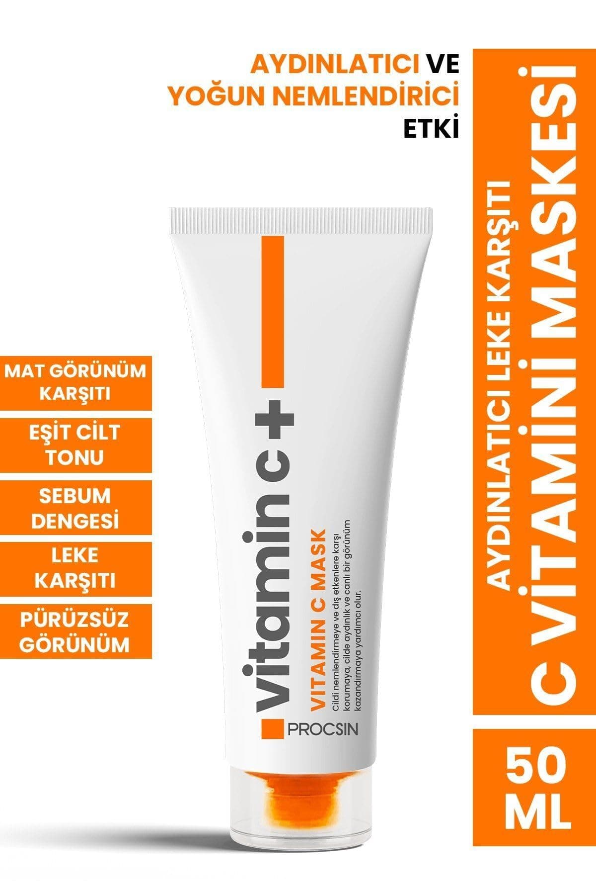 PROCSIN Aydınlatıcı Leke Karşıtı C Vitamini Maskesi 50 ML