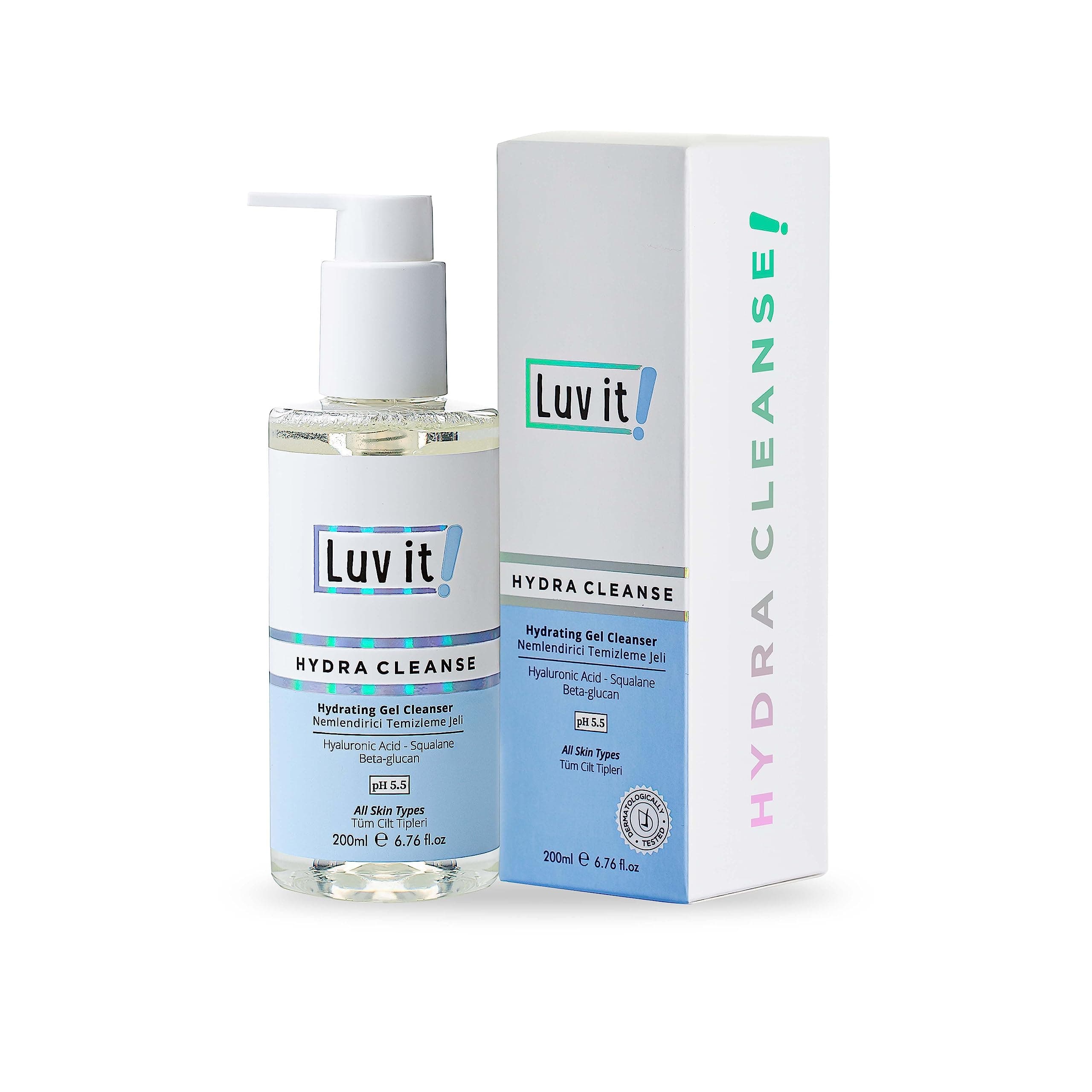 Luv it! Nemlendirme Etkili Yüz Temizleme Jeli Kuru-Normal Ciltler 200 ml
