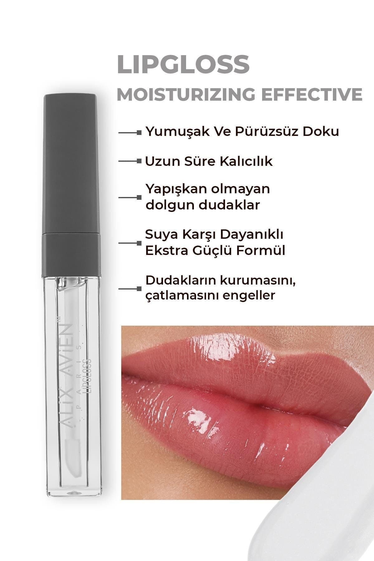 ALIX AVIEN Uzun Süre Kalıcı Yapışkan His Bırakmayan Nemlendirici Dudak Parlatıcısı - Lipgloss 07 Glossy Purity