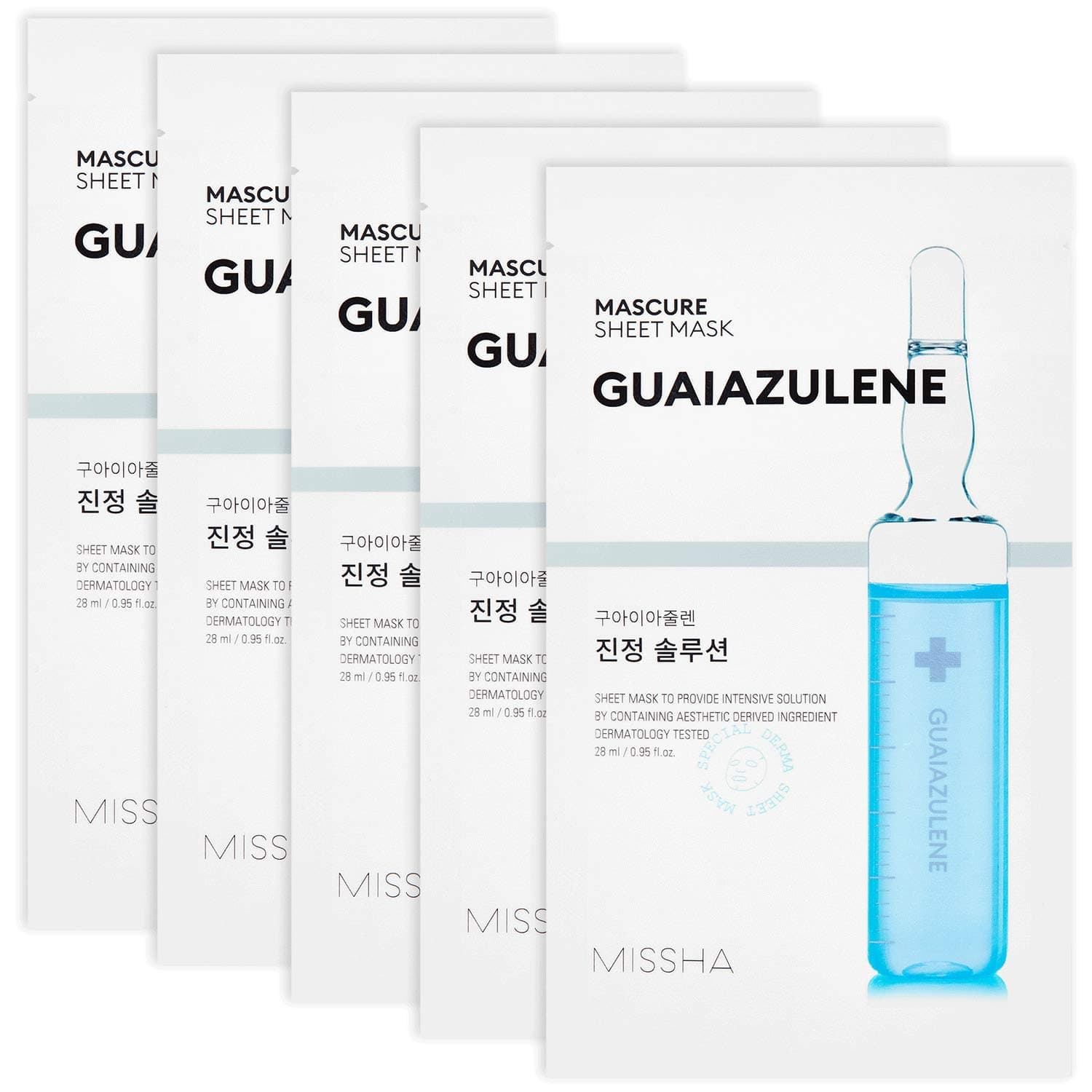 MISSHA Hassas Ciltlerin Bakımını Sağlayan Guaiazulen İçerikli Yaprak Maske Mascure Sheet Mask