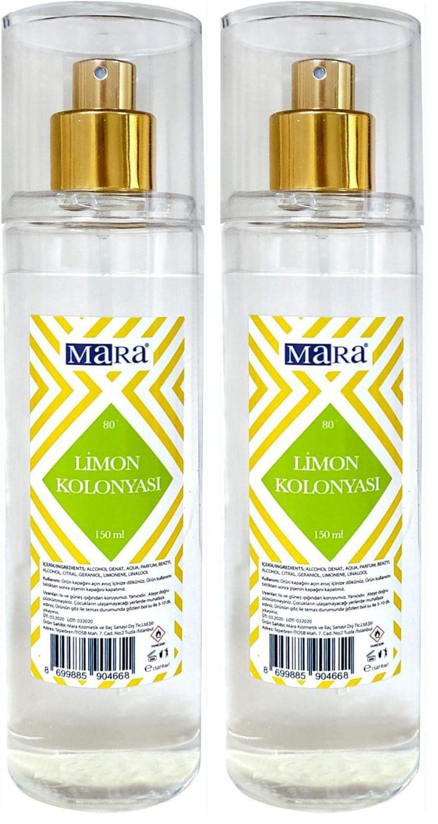 Mara Kozmetik Fresh Limon Kolonyası 150 ml (2 paketi)