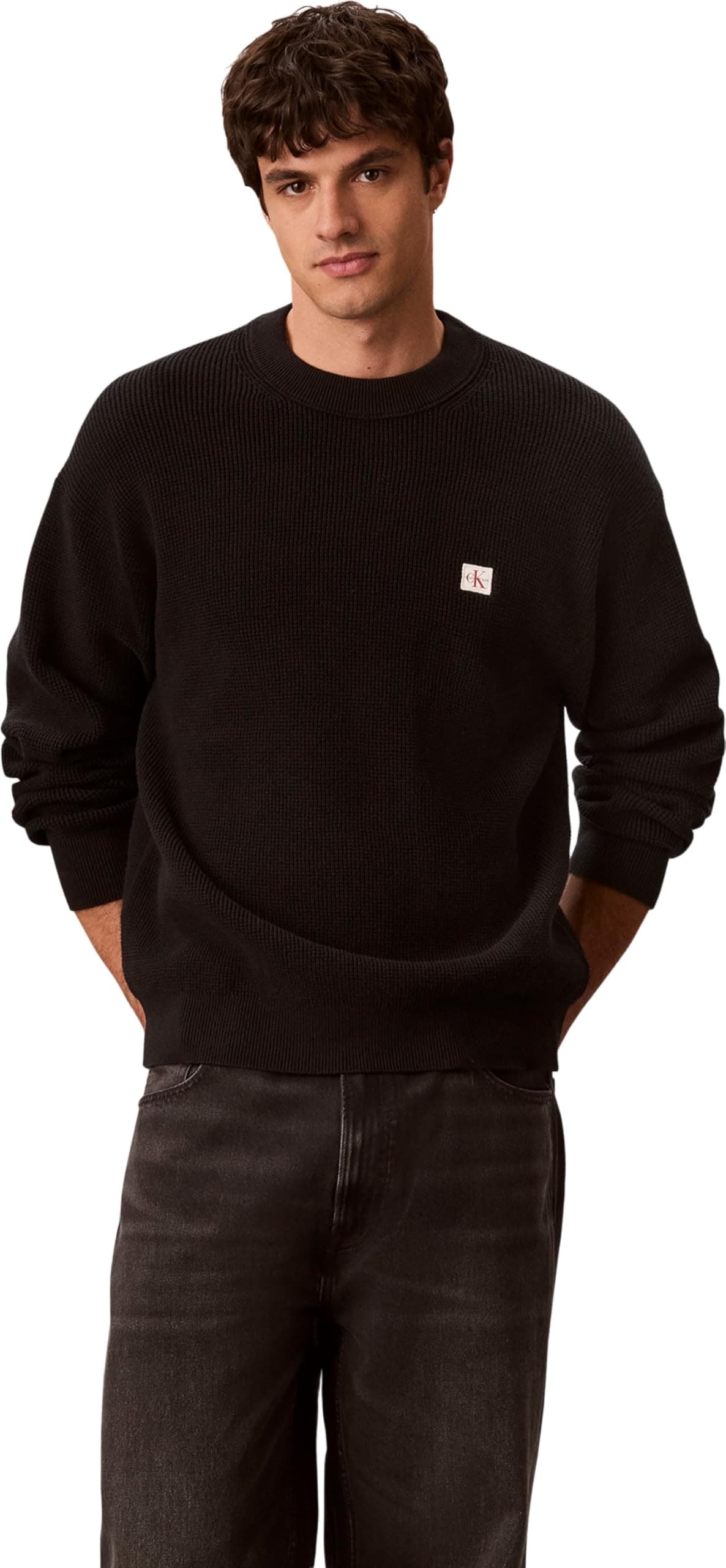 LS EZ COTTON WAFFLE CRWNK SWTR 9 Kazak Erkek