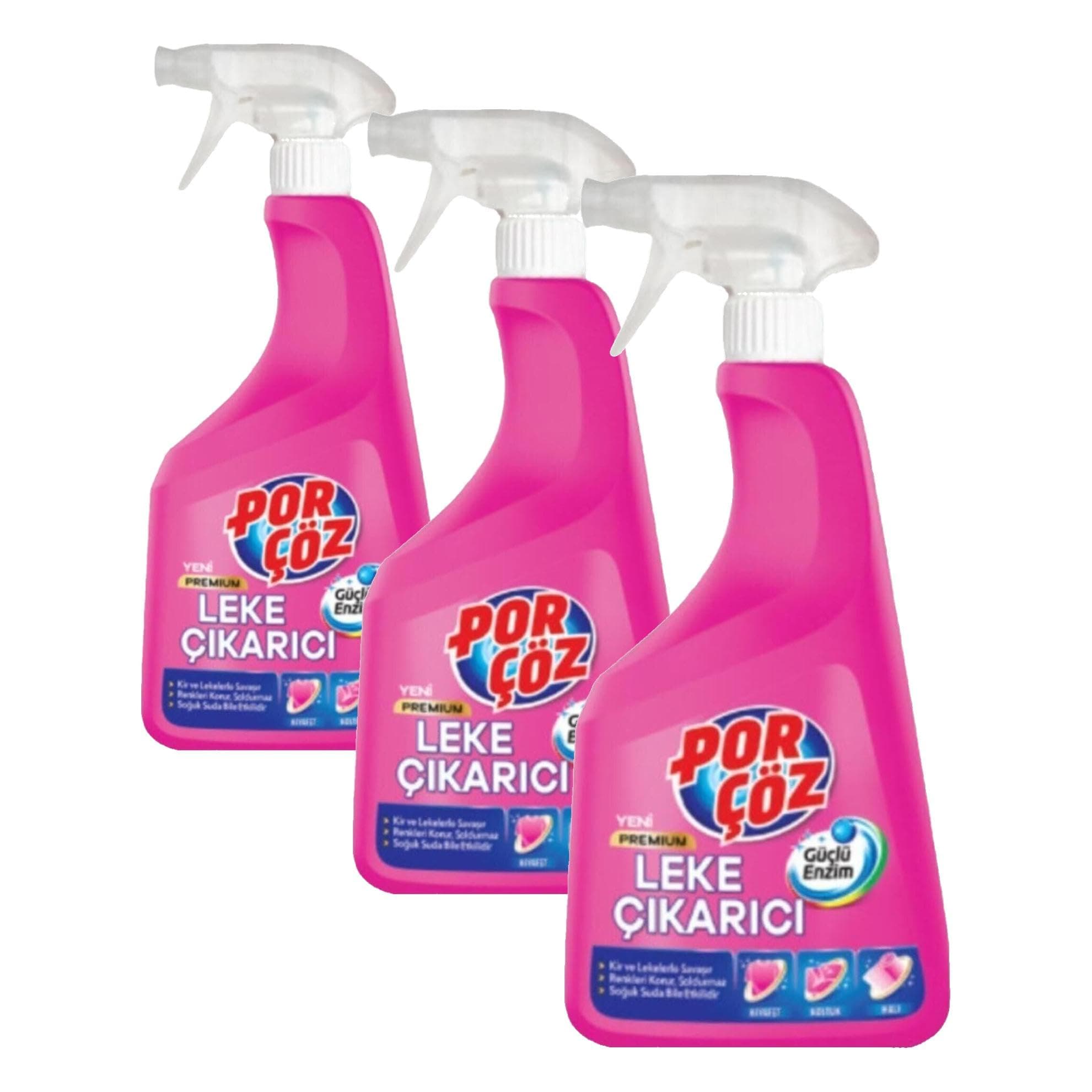 Porçöz Leke Çıkarıcı Sprey Premium 750 Ml (3 paketi)