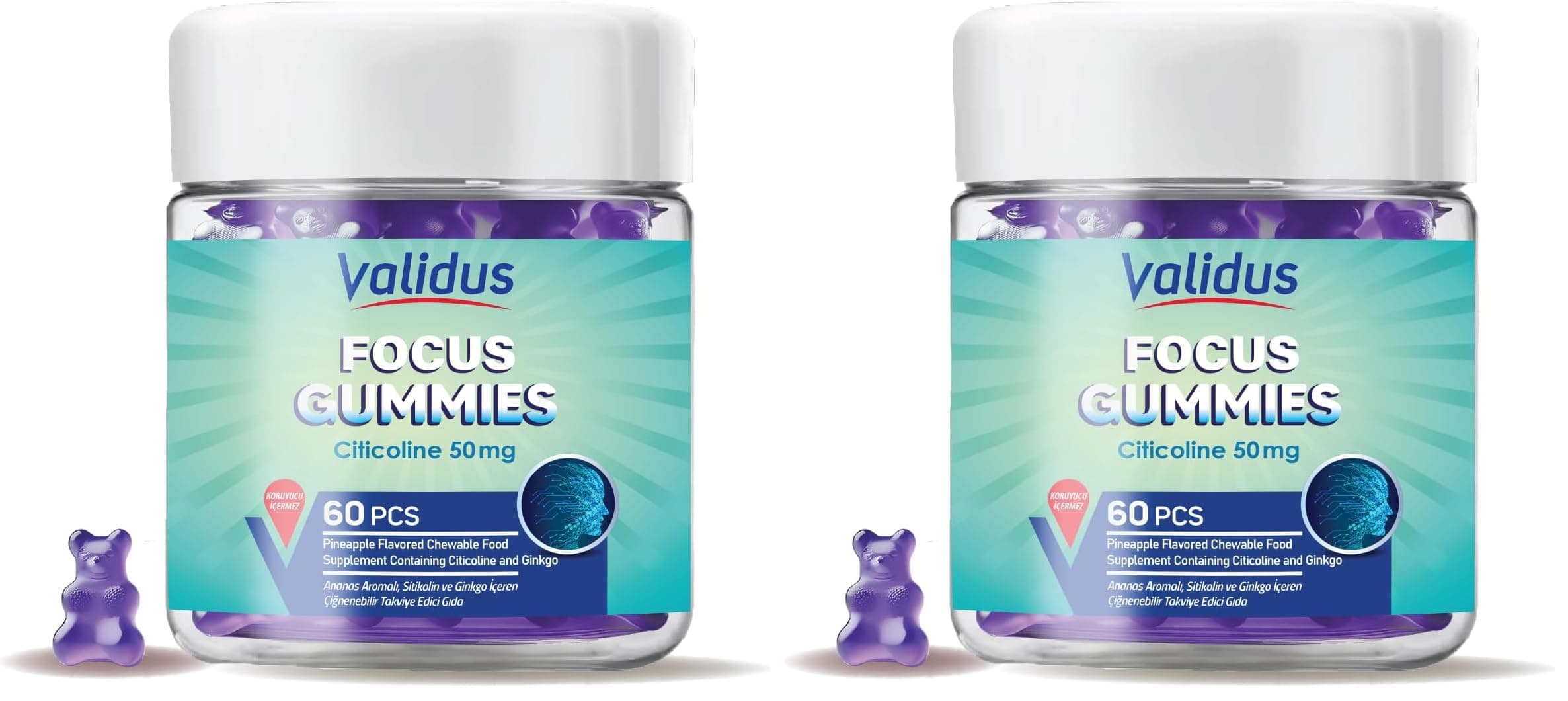 Validus Focus 60 Gummies (2 paketi)