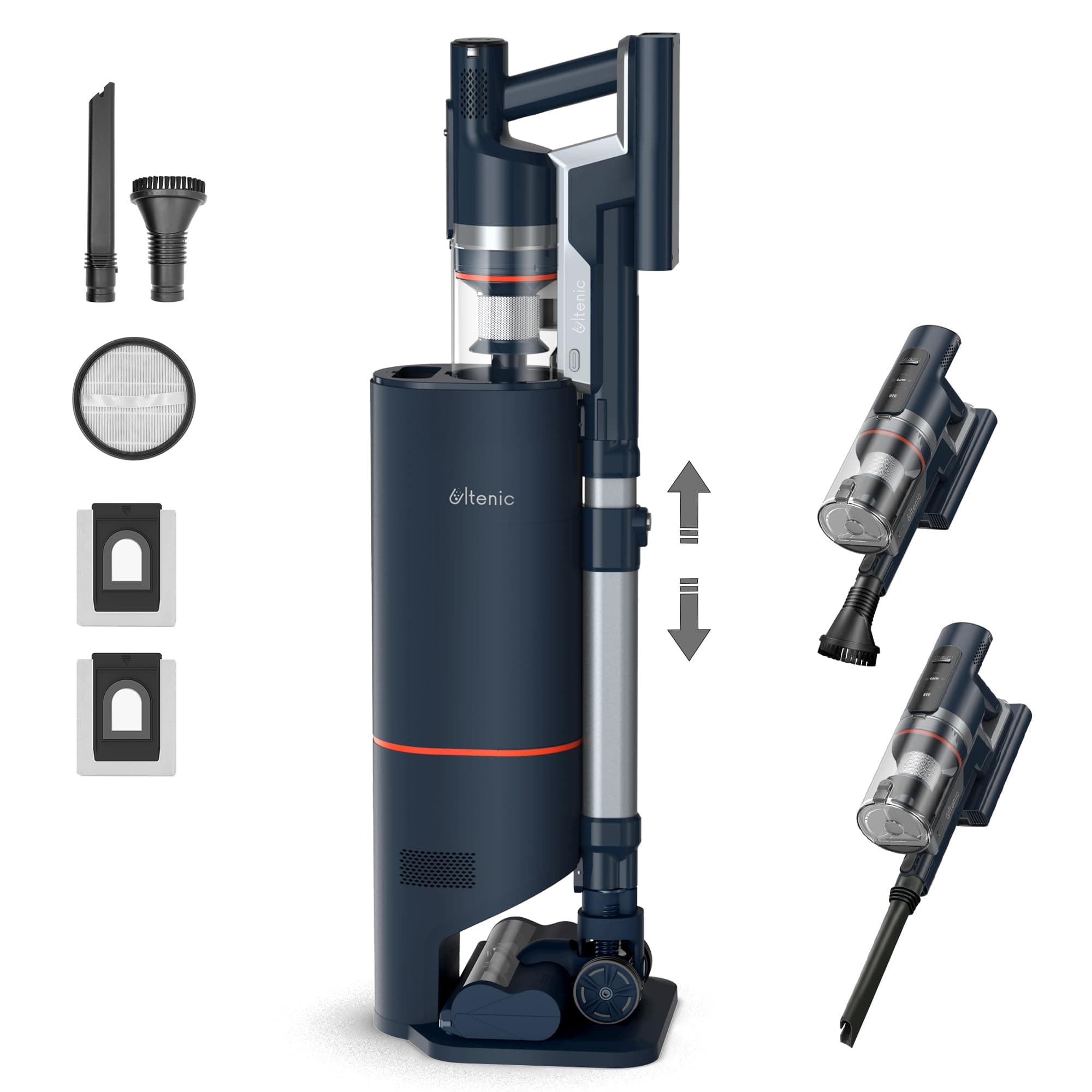 Ultenic FS1 Cordless Vacuum Cleaner, with Automatic Emptying Station, Powerful Suction 30KPa/450W, Removable Battery up to 60 Mins, Stick Vacuum Cleaner for Hard Floor Home Carpets