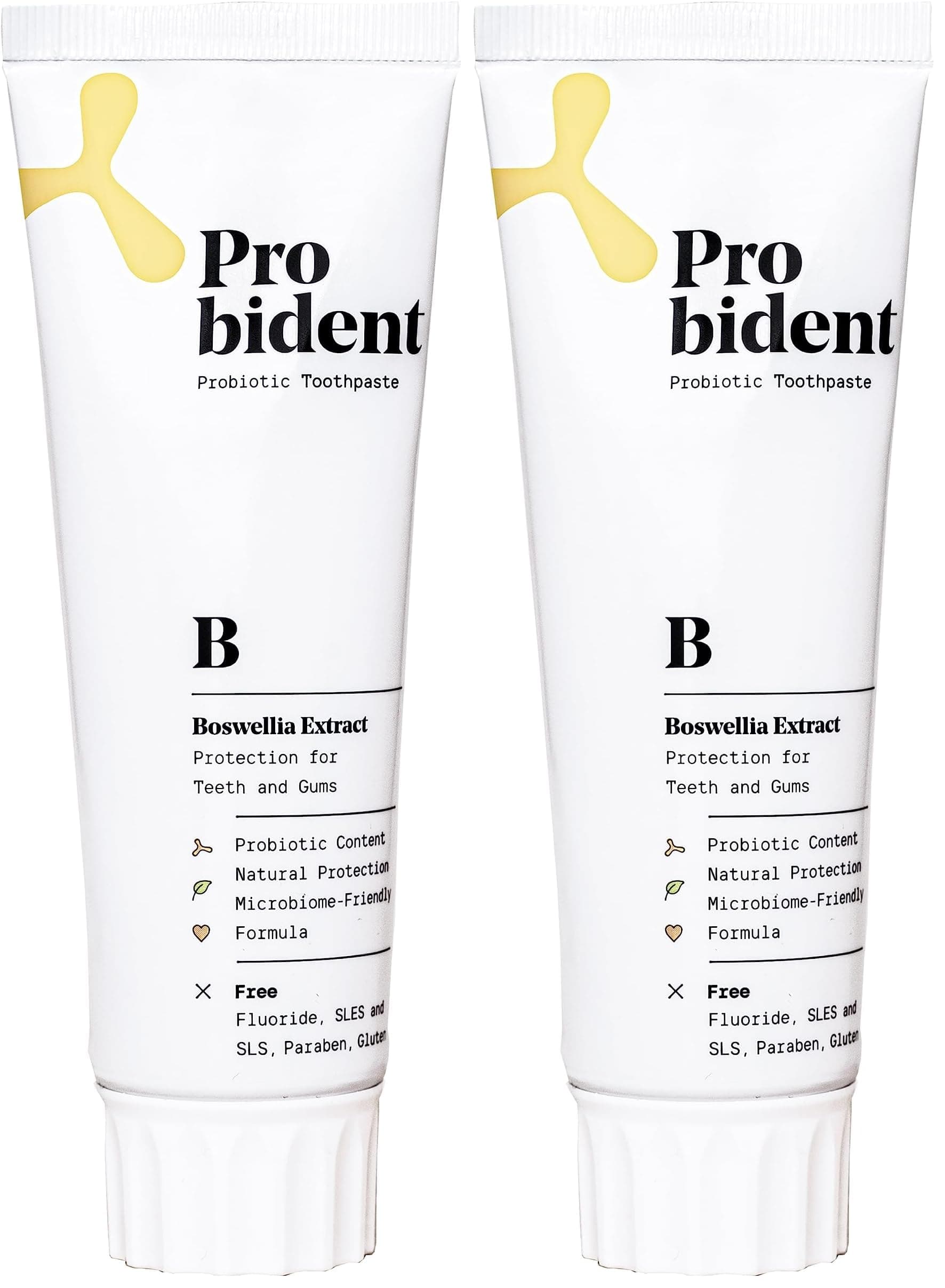 Probident Aktif Probiyotikli Florürsüz Akgünlük Özüt İlaveli Doğal Diş Macunu 75mL (2 paketi)