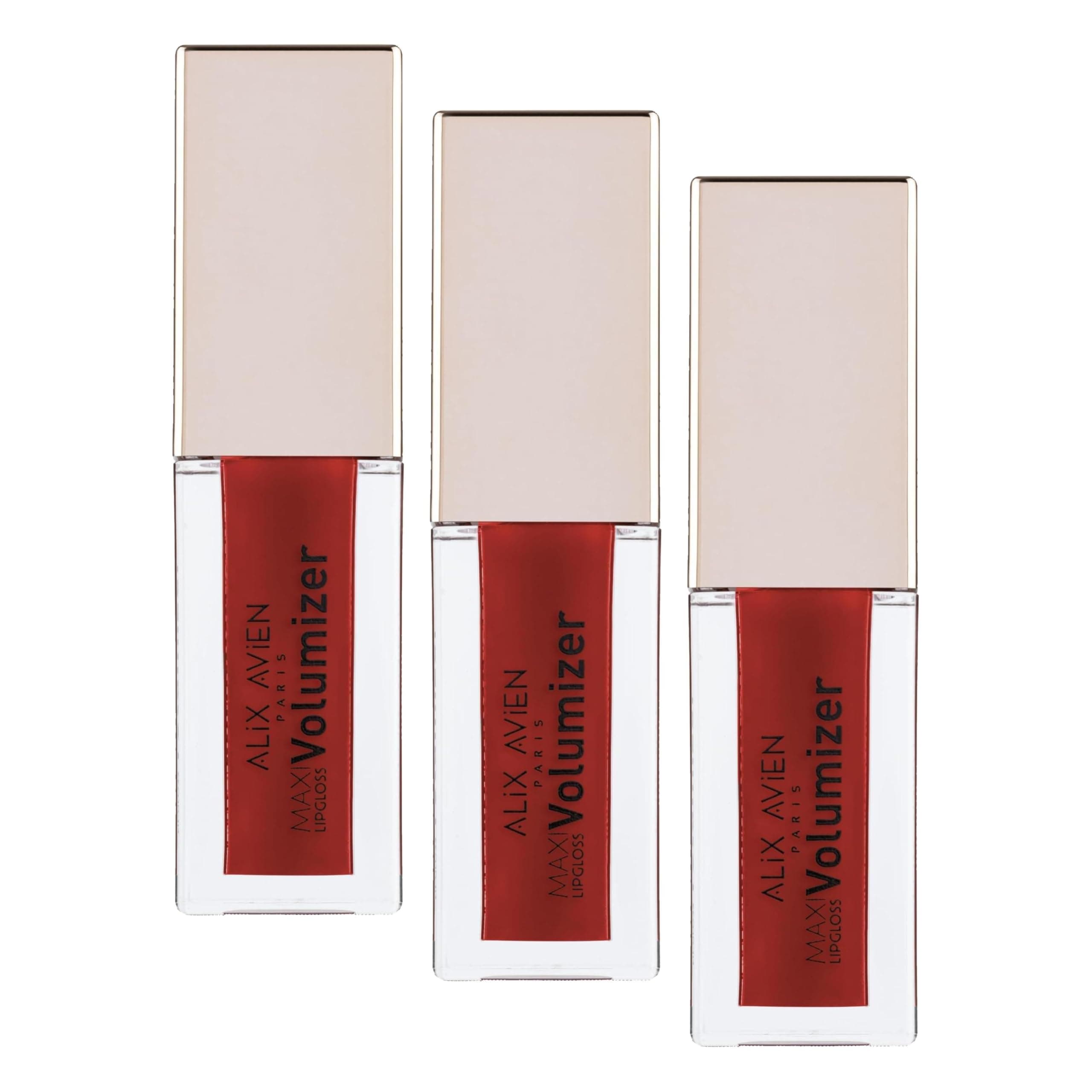 ALIX AVIEN Maxivolumizer Lipgloss 220 - Luscious Cherry - Kalıcı Ve Nemlendirici Ruj - Dolgunlaştırıcı Etki (3 paketi)