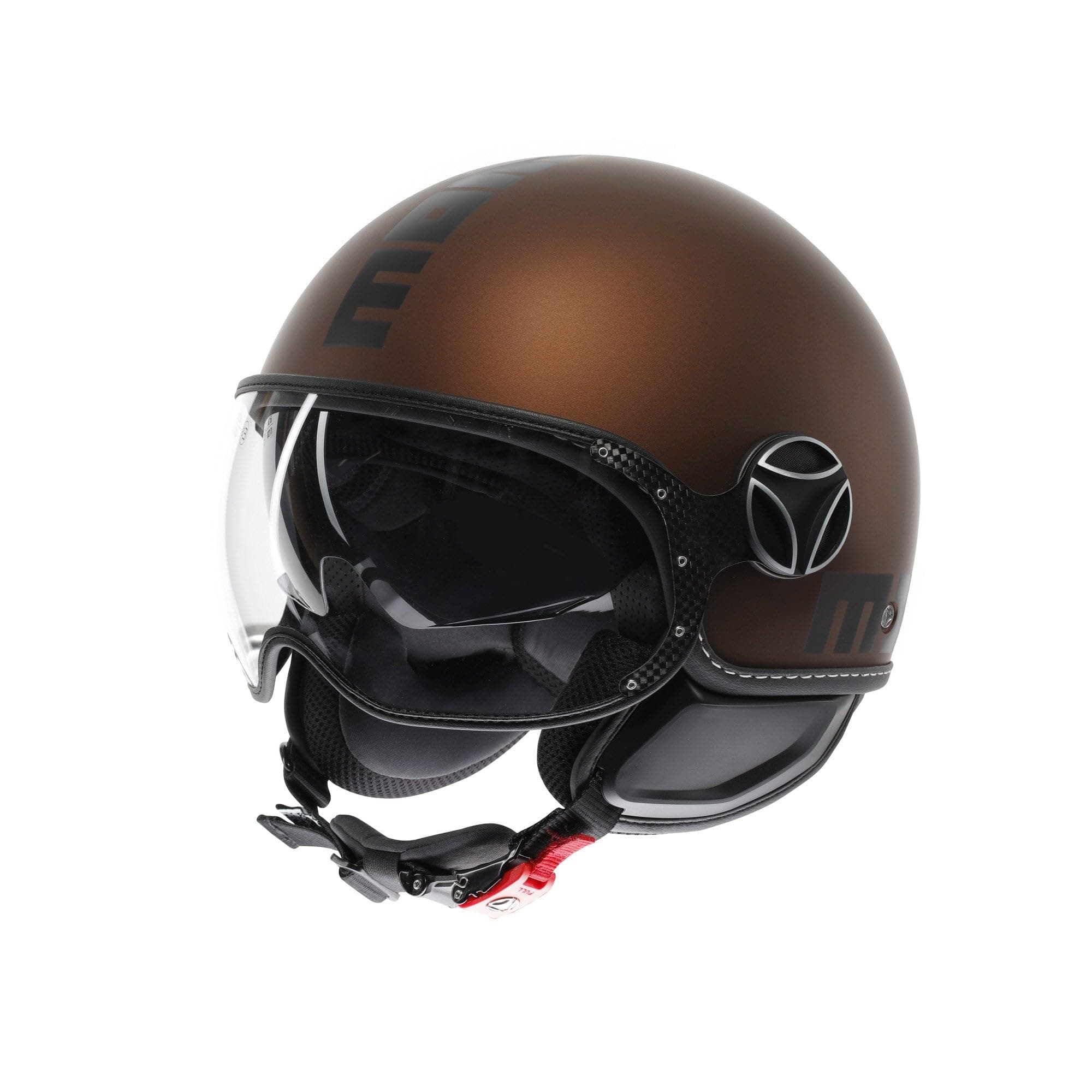 MOMO Design Fgtr Evo Motosiklet Kaskı Açık Kask Mono Matt Espresso Black M