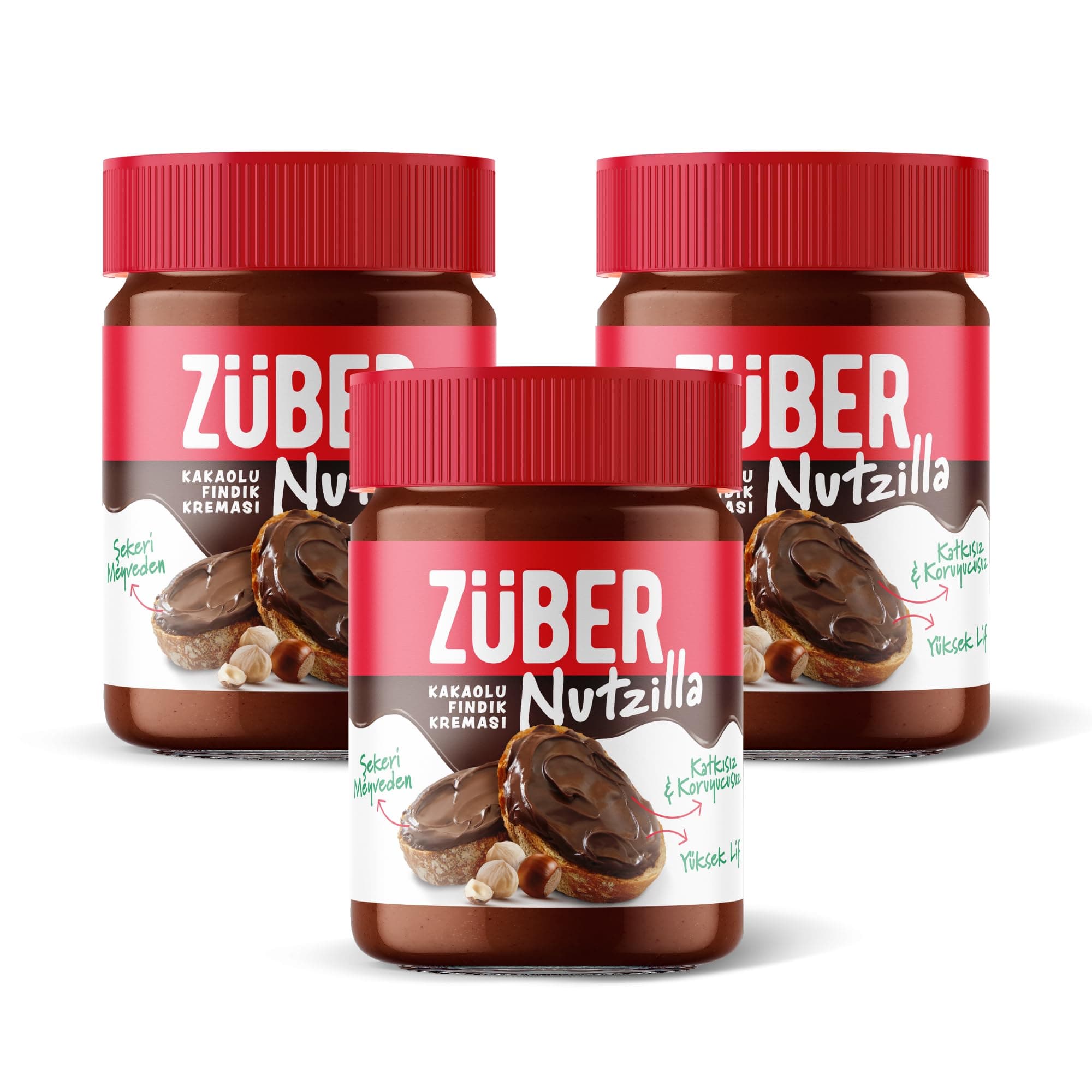 Züber Nutzilla Kakaolu Fındık Kreması 315gr (3 paketi)