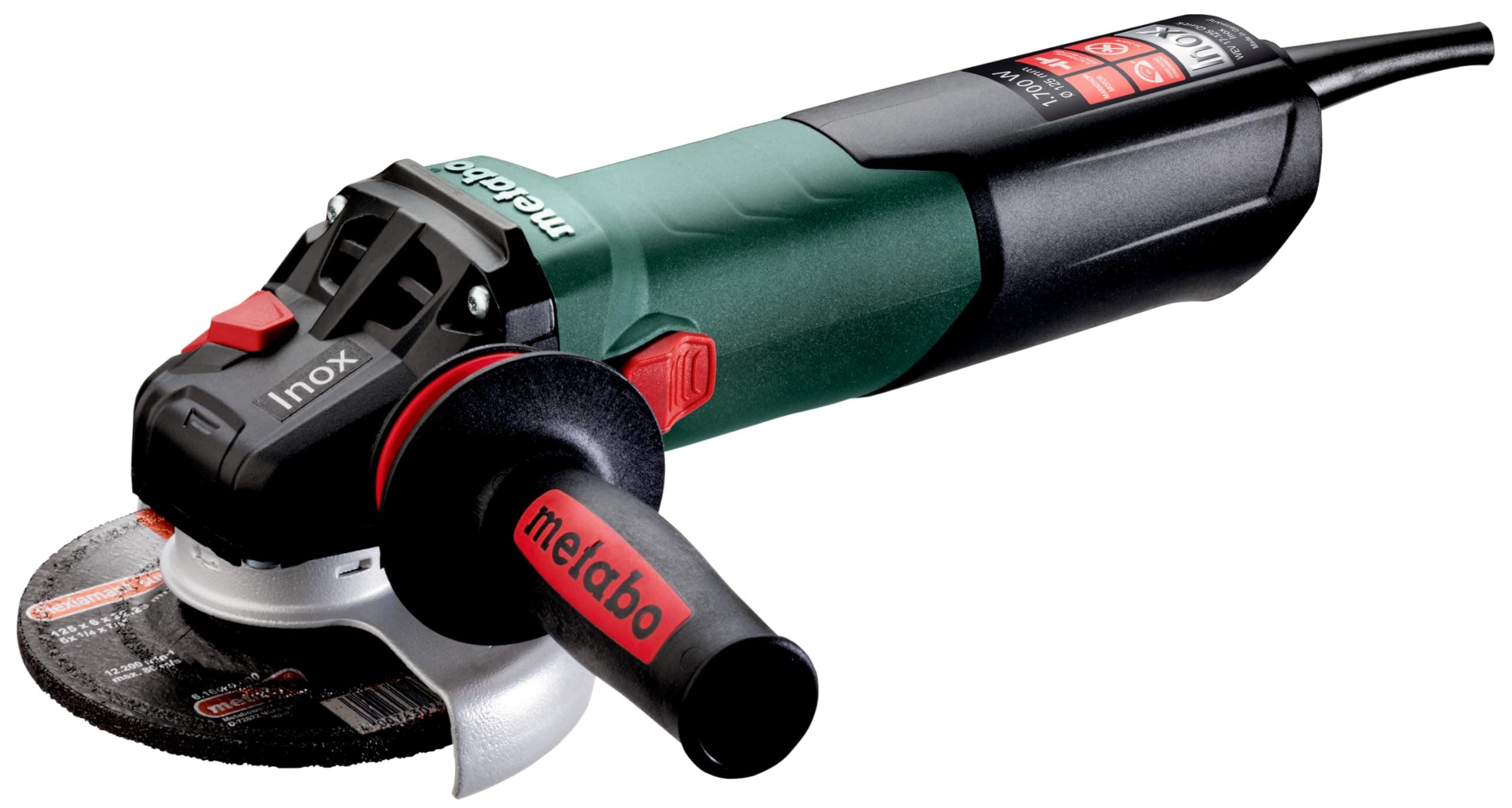 Metabo 600517000 WEV 17-125 Quick Inox 1.700 watt, devir ayarlı Avuç Taşlama Makinası