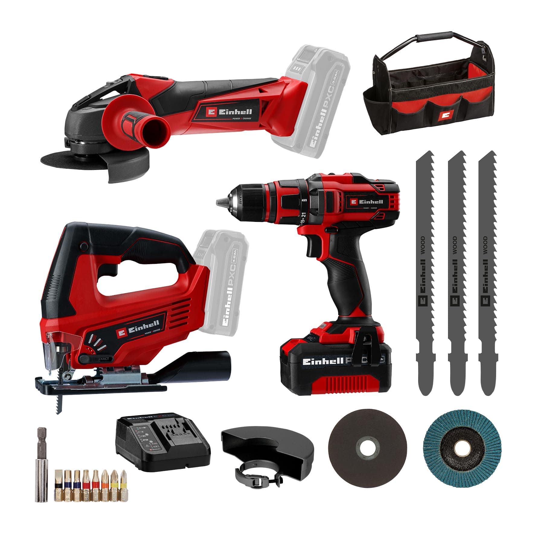 Einhell akülü alet seti TE-TK 18/3 Li Kit 4257241