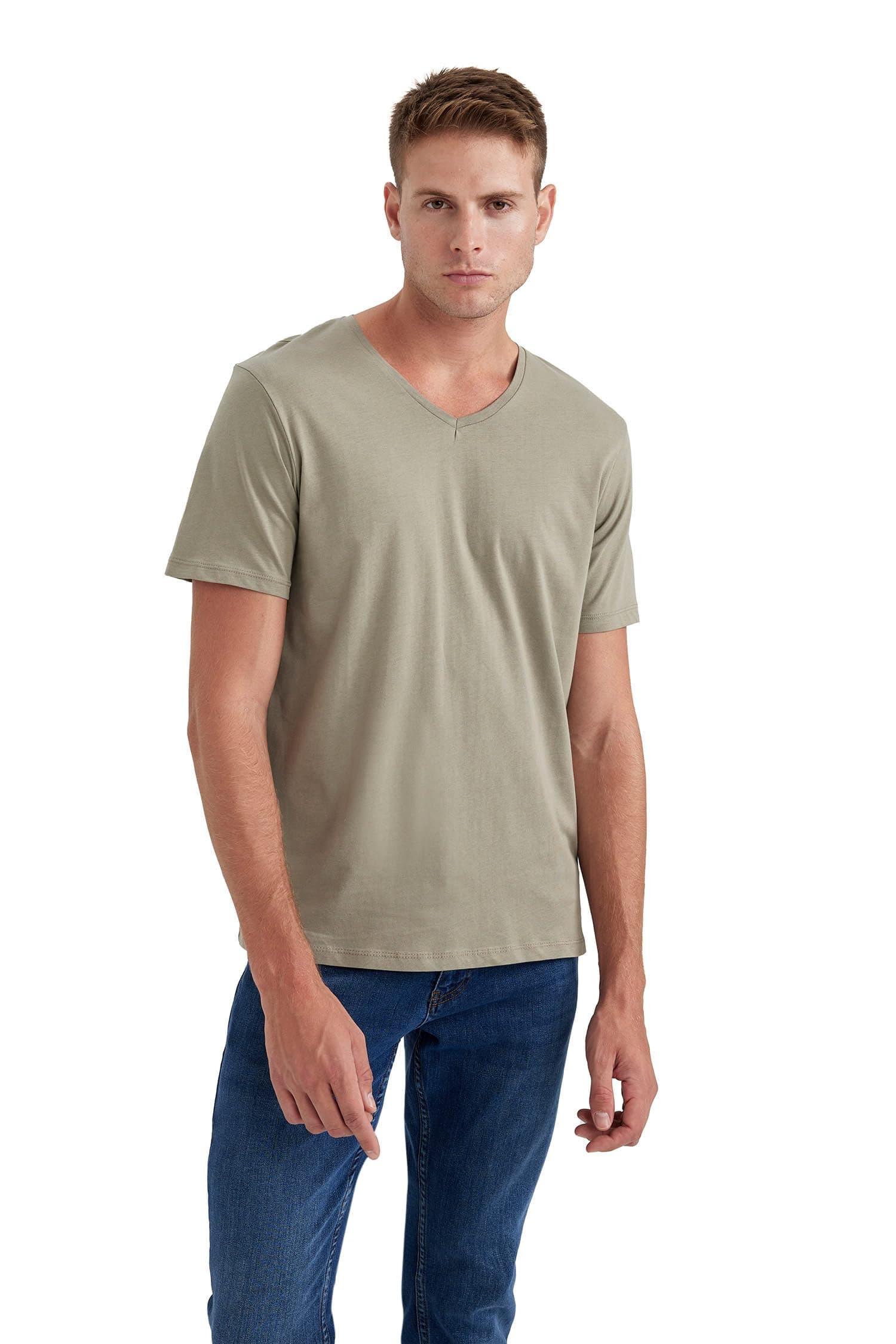 DeFacto Erkek Slim Fit V Yaka Tişört