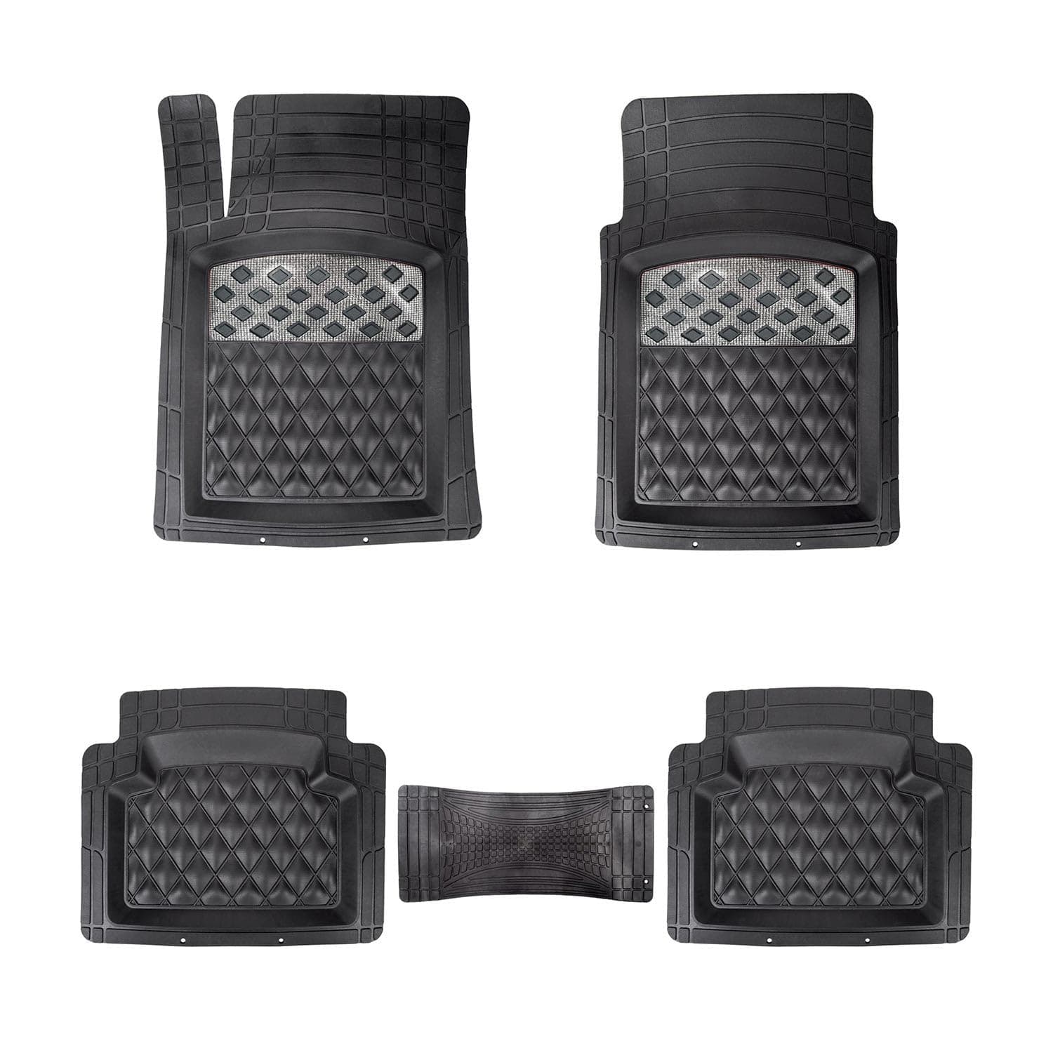 Automix Metal Topuklu Paspas Chrome Carbon | Aracınız İçin Şık ve Dayanıklı Oto Paspas