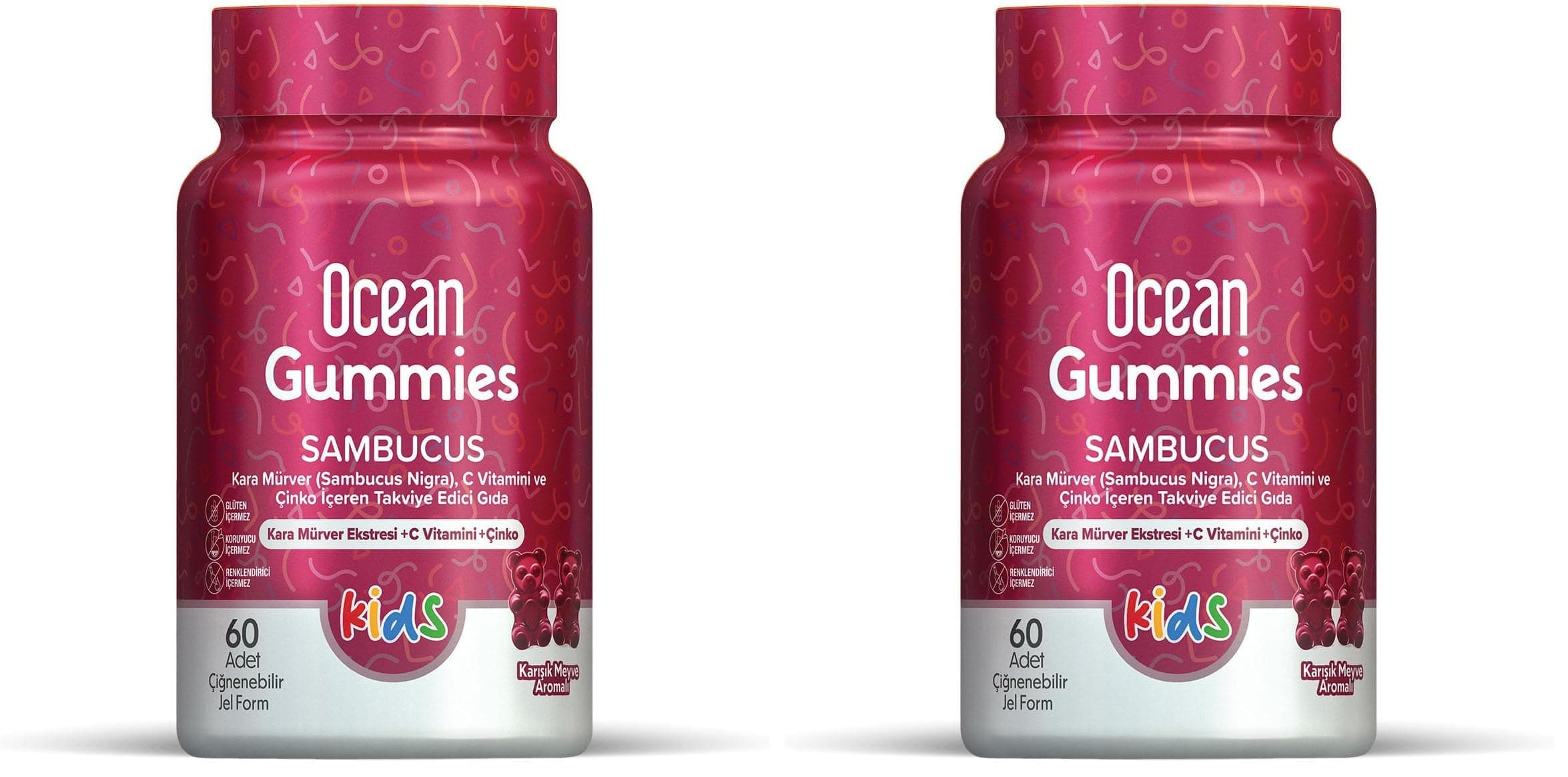 Orzax Ocean Smart Gummies Sambucus Çiğ. Jel Form (2 paketi)