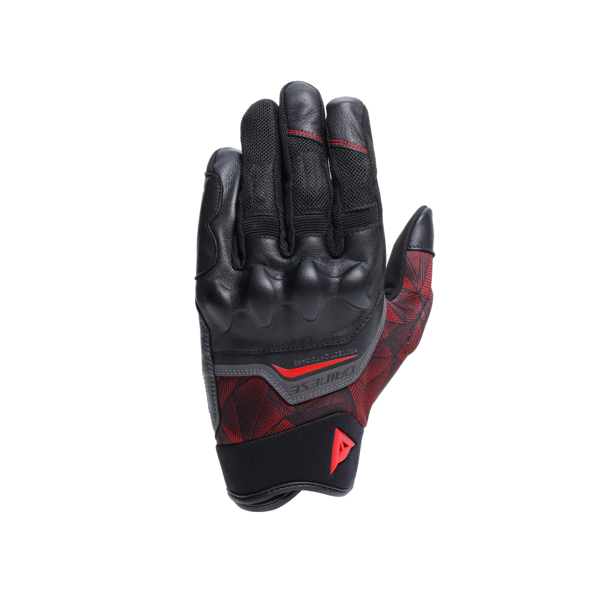 Dainese Ermex Black Red Lava Tekstil Eldiven-XXXL
