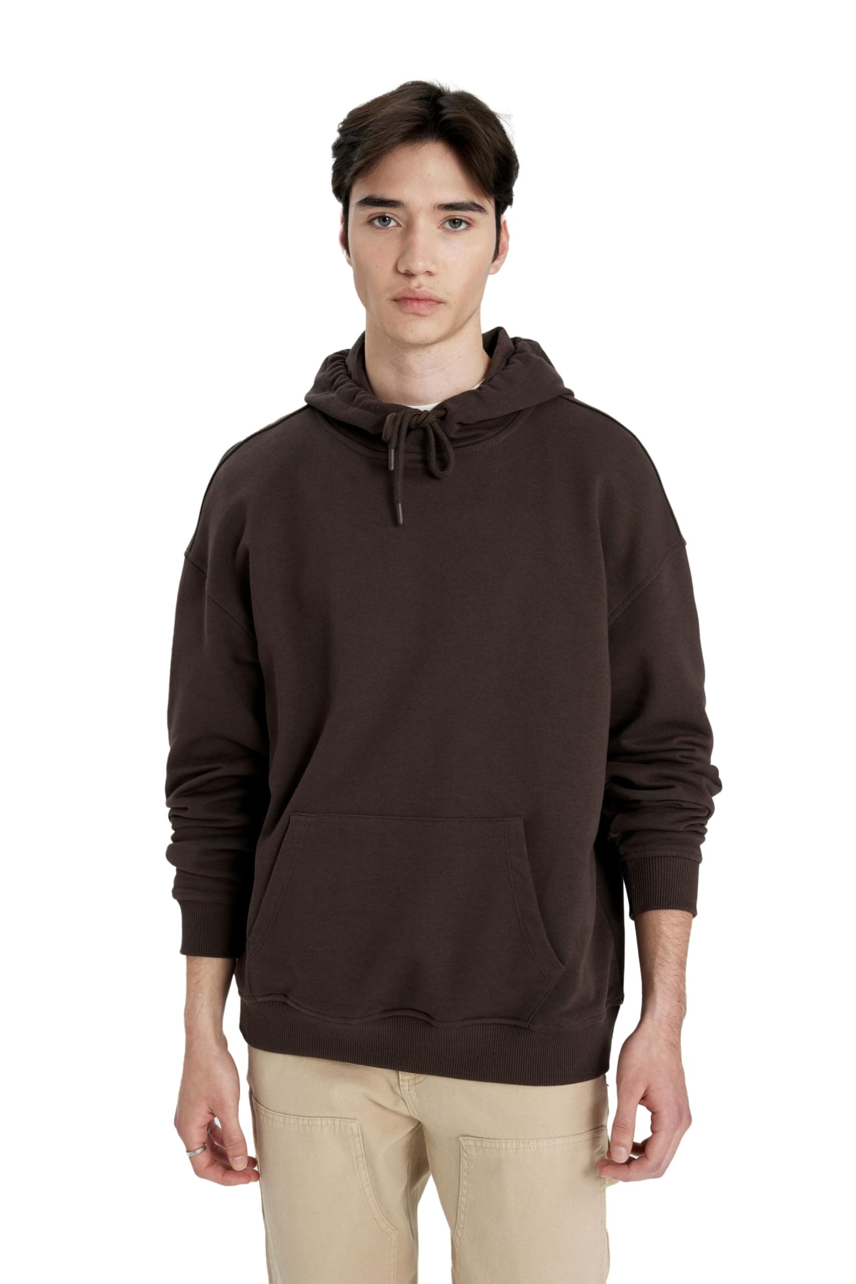 DeFacto Oversıze Kapüşonlu Sweatshirt B7849AXNS Erkek