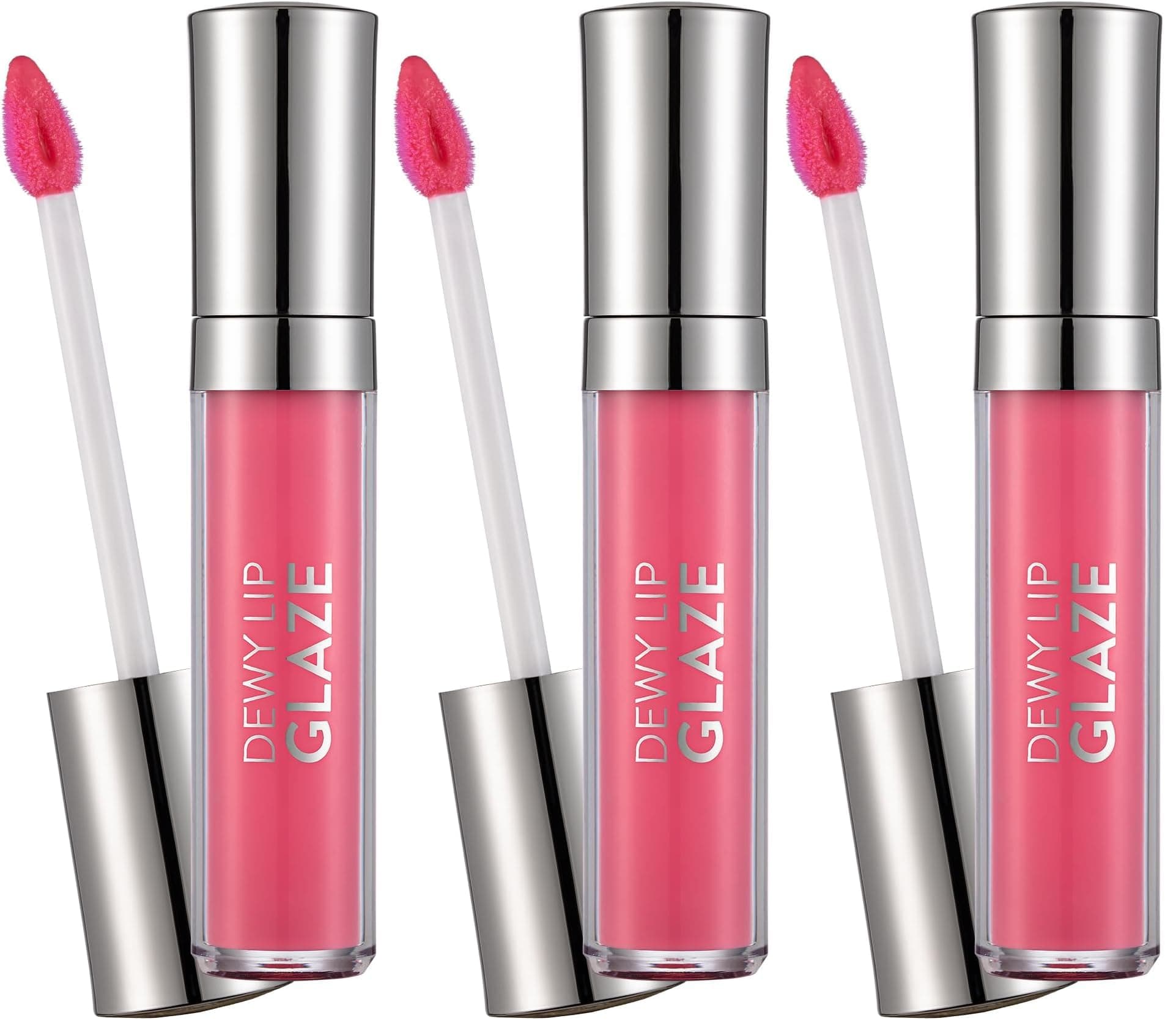 Flormar Dewy Lip Glaze Parlak & Dolgun Görünüm Veren Yapışmayan Dudak Parlatıcısı 014 SOFT PINK (3 paketi)