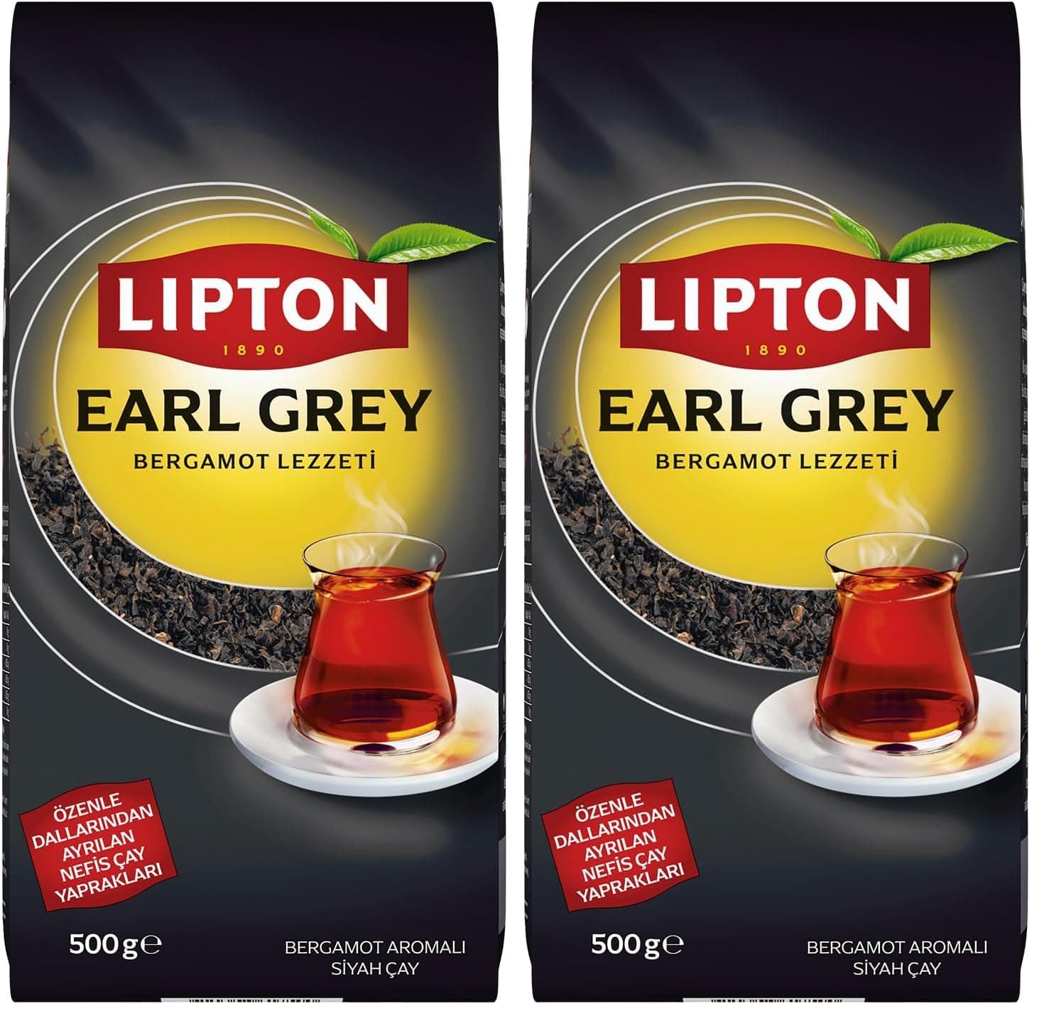 Lipton Earl Grey Dökme Bergamot Aromalı Siyah Çay Özel Seri 500 G (2 paketi)