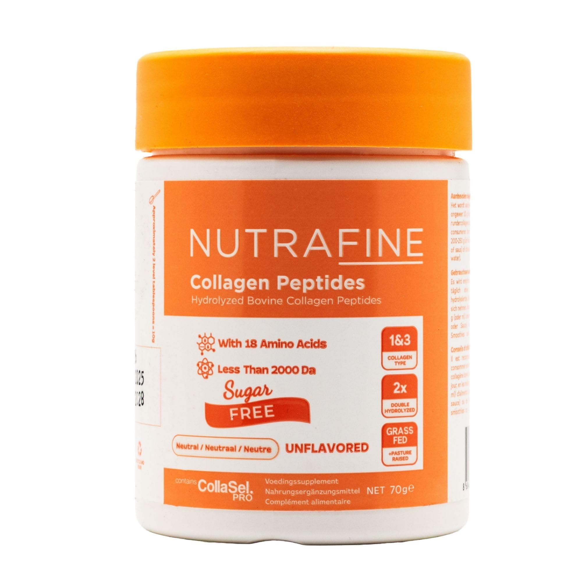 NUTRAFINE Bovine Collagen Doğal%100 Çifte Hidrolize Tip 1 ve Tip 3 İçeren Kolajen 70 gr(7 günlük)