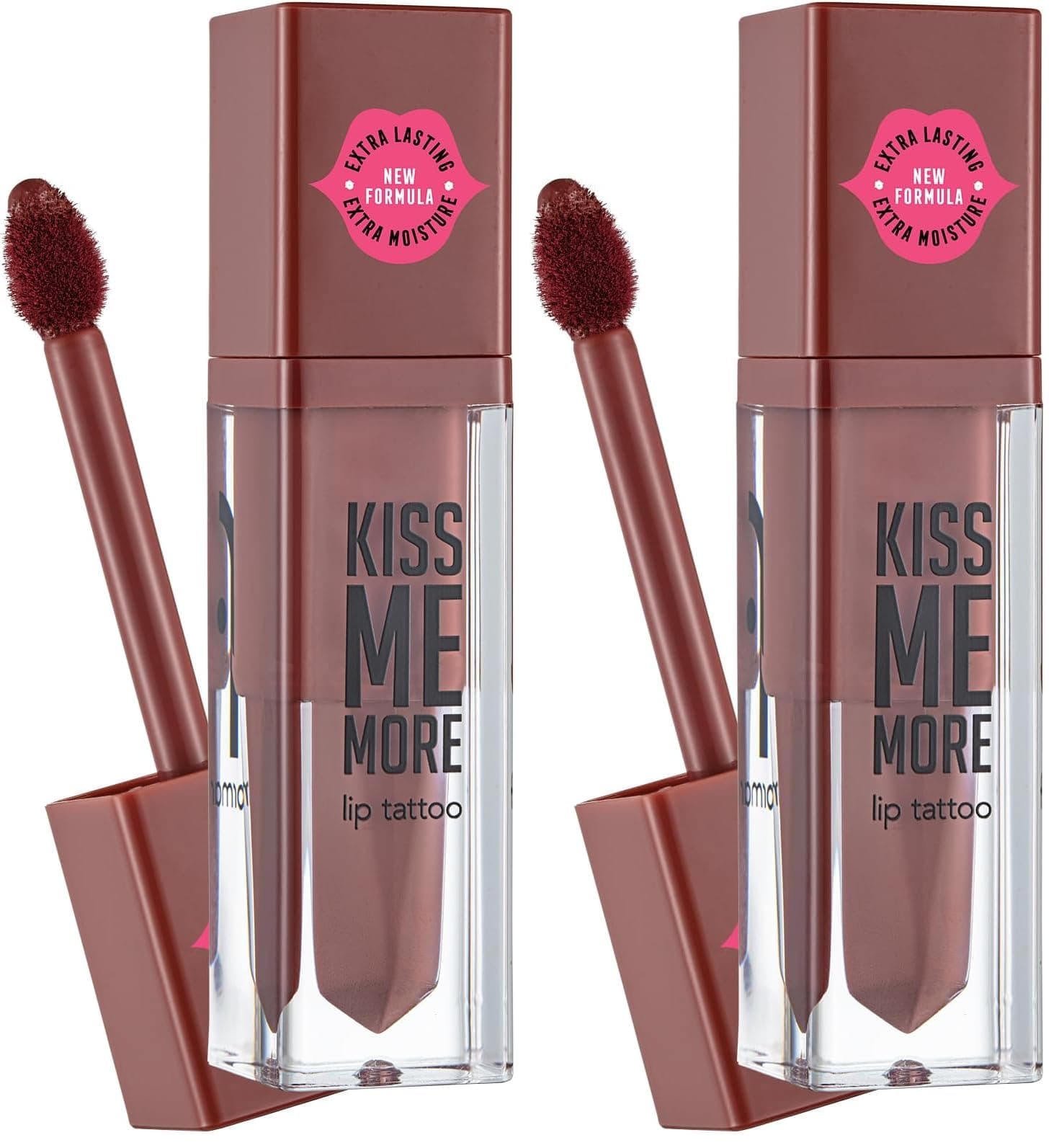 Kiss Me More Yüksek Pigmentli & Mat Bitişli Nemlendirici Likit Ruj (2 paketi)