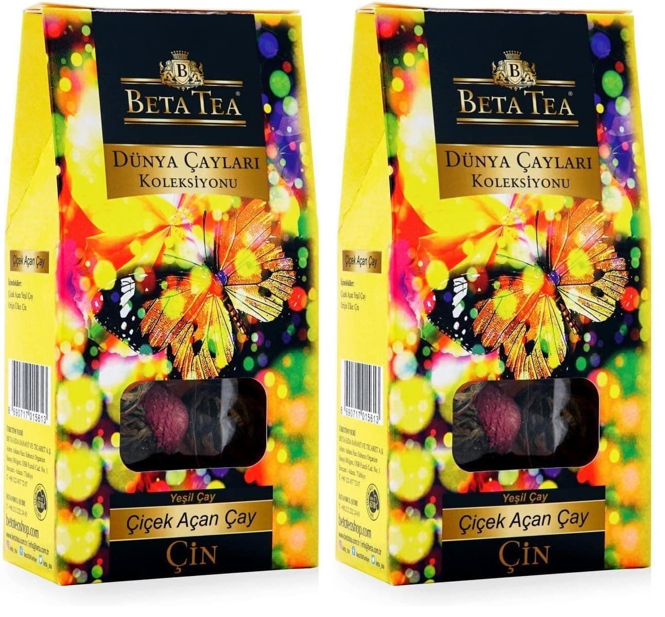 Beta Tea-Çiçek Açan Çay (Çin Çayı) Dünya Çayları Koleksiyonu 50 gr (2 paketi)