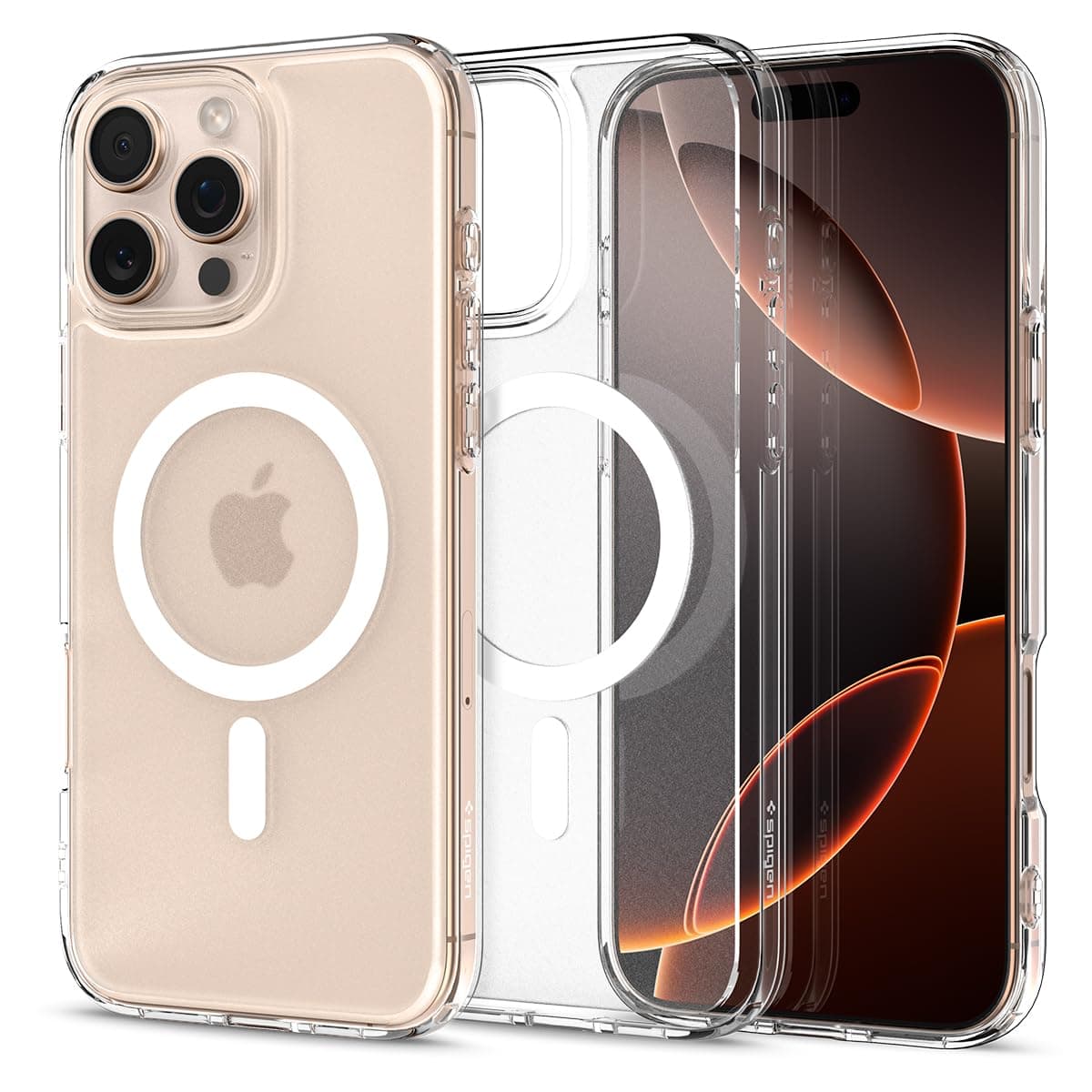 Spigen iPhone 16 Pro ile Uyumlu MagSafe Kılıf Ultra Hybrid Mag Fit Frost Clear - ACS08133