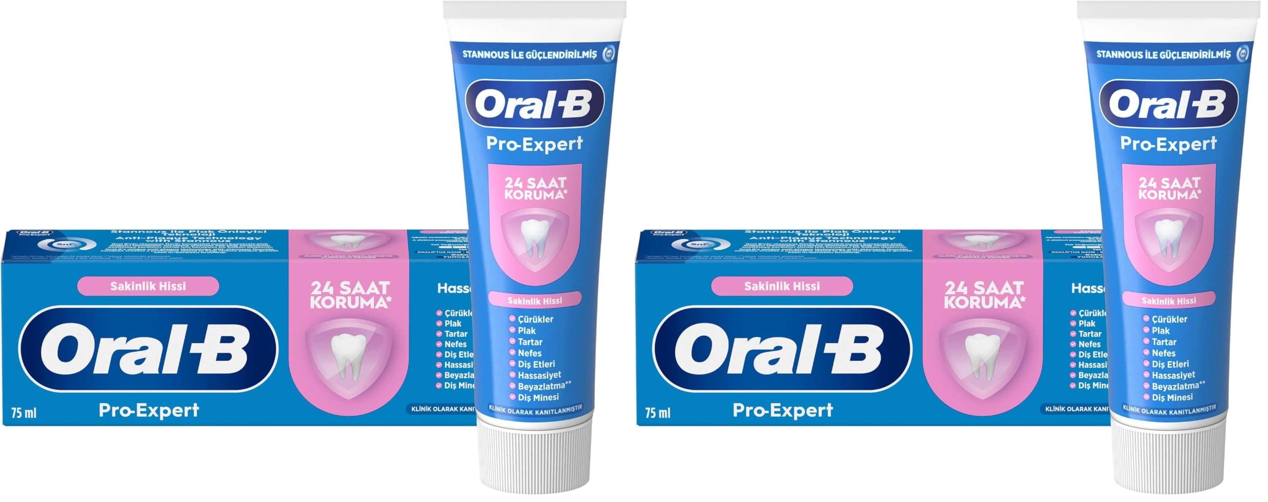 Oral-B Pro-Expert Hassas Sakinleştirici Etki Diş Macunu 75ml (2 paketi)