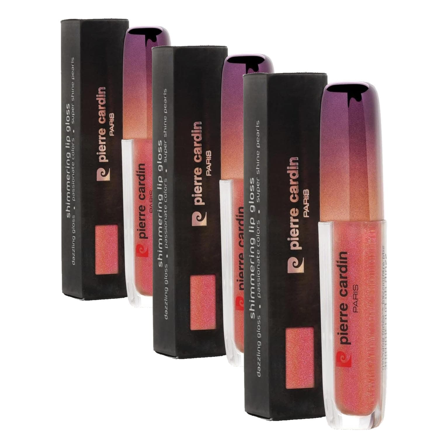 Pierre Cardin Shimmering Lipgloss Sedefli Parlak Likit Ruj Şeftali Pembesi 5ml (3 paketi)
