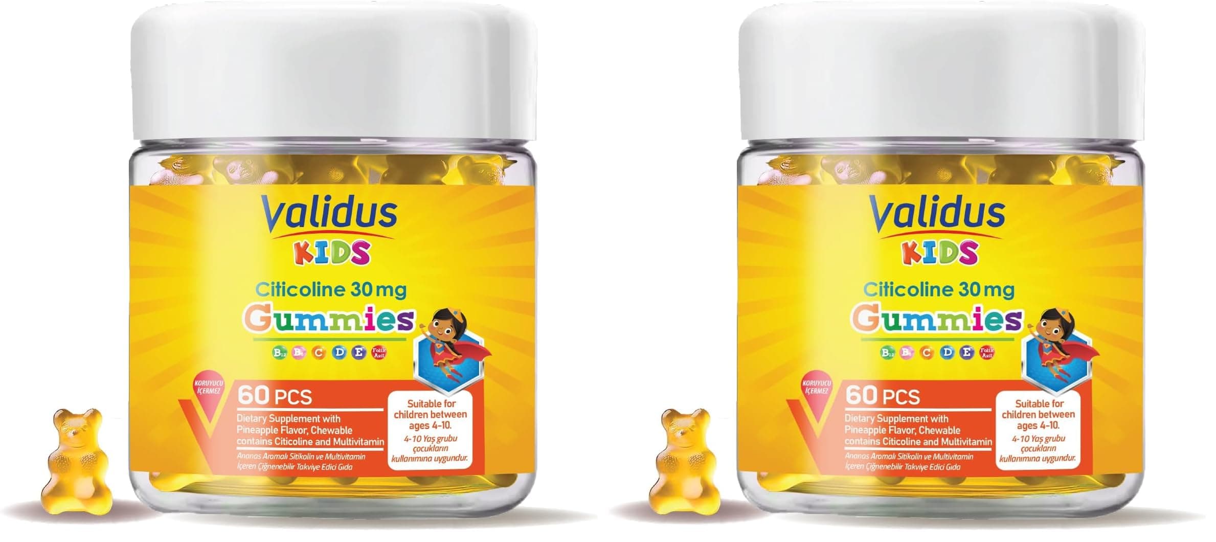 Validus Kids (SİTİKOLİN) 60 Gummies (2 paketi)