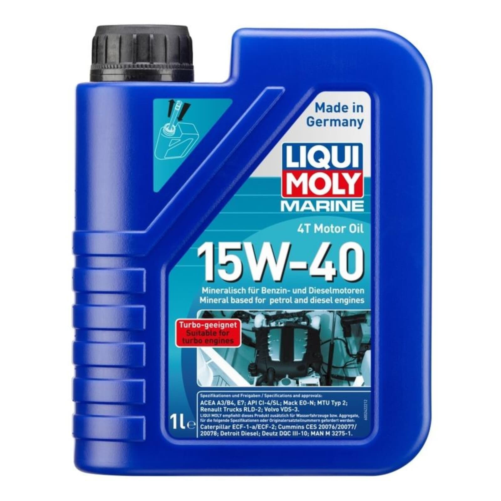 Liqui Moly Marine 4T Motor Yağı 15W-40 1 Litre Otomotiv Bakım Ürünü