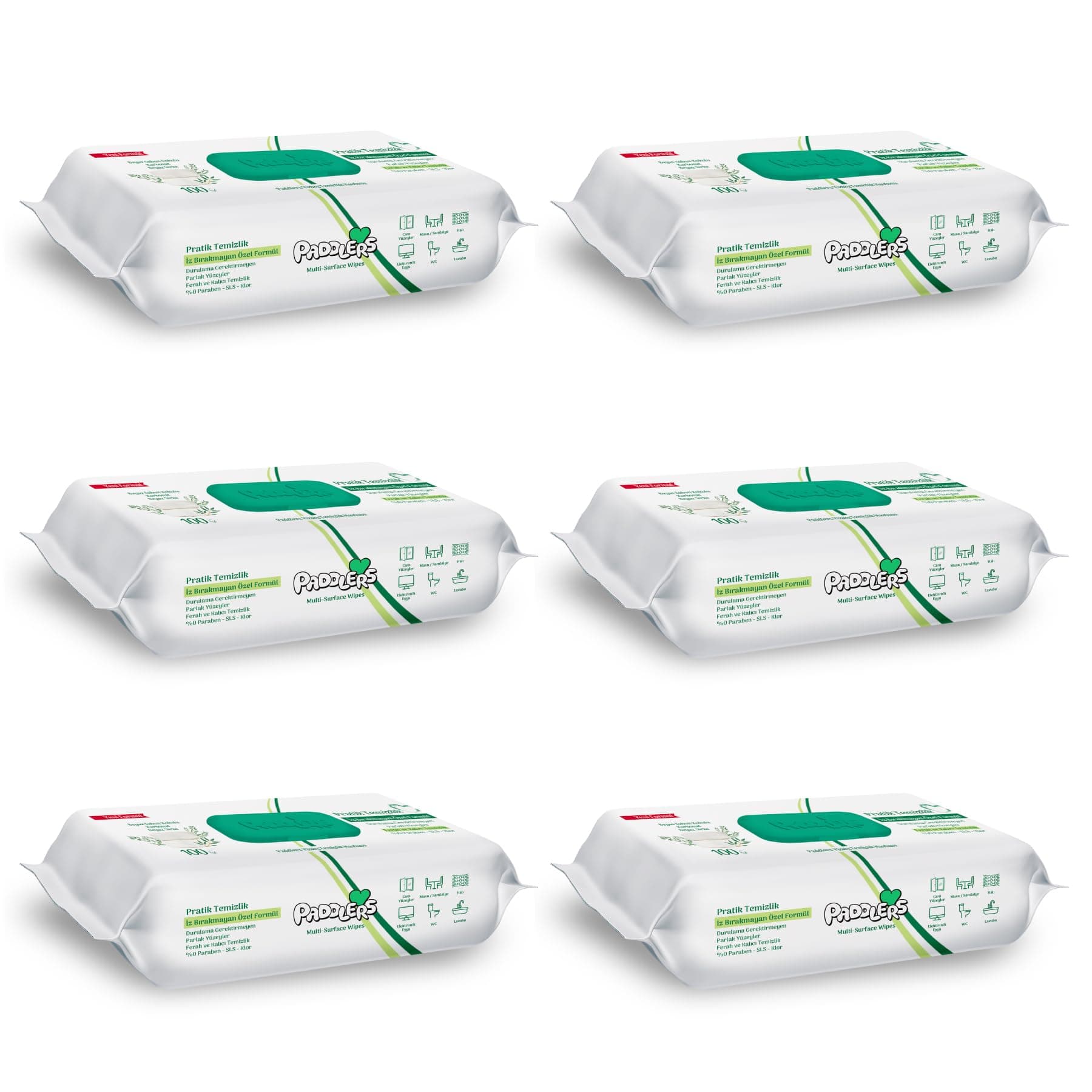 Paddlers Easy Clean Beyaz Sabun Katkılı Yüzey Temizlik Havlusu 600 Yaprak (6x100)