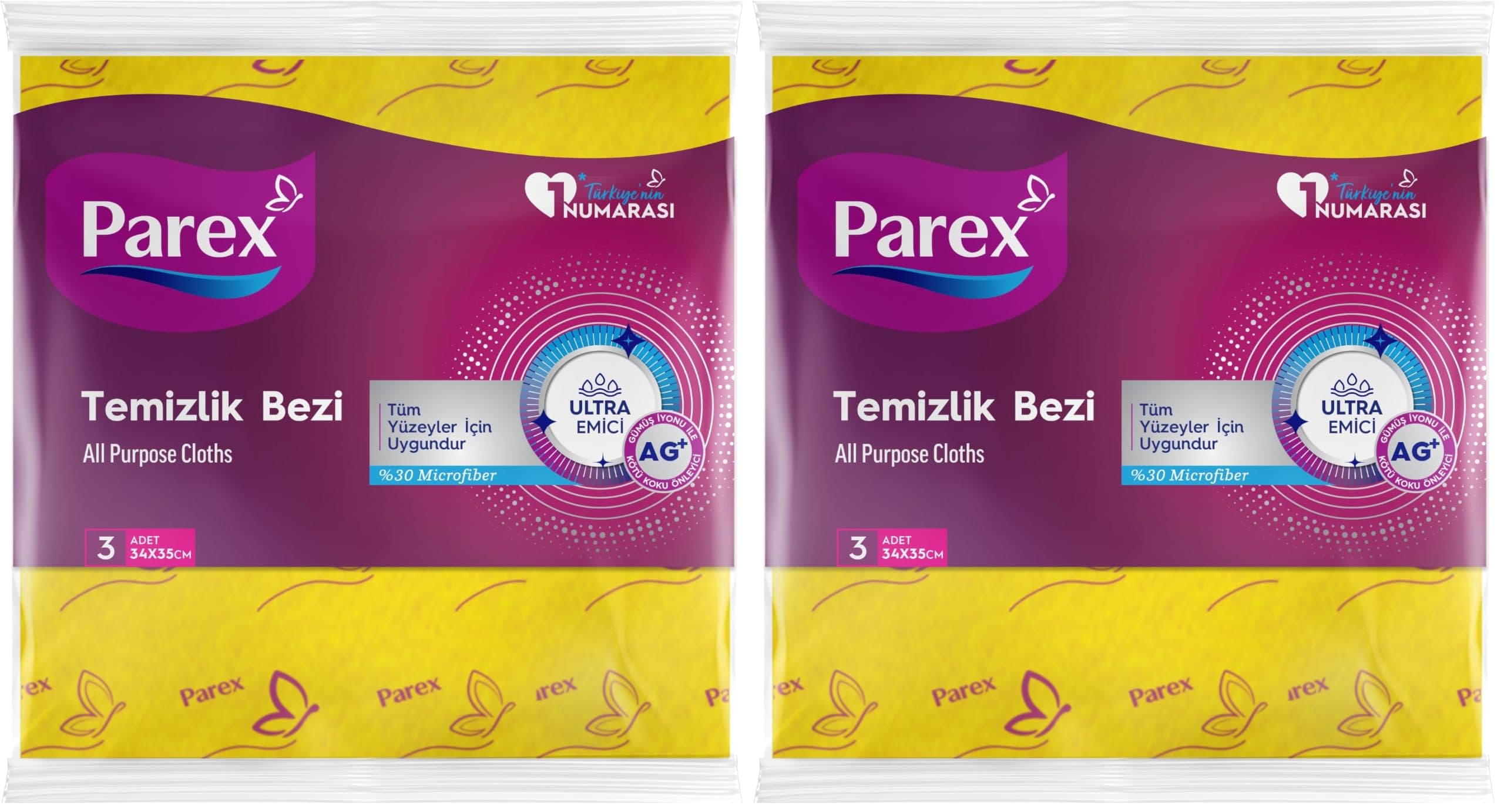 Parex 30% Mikrofiber Temizlik Bezi 3'lü (2 paketi)
