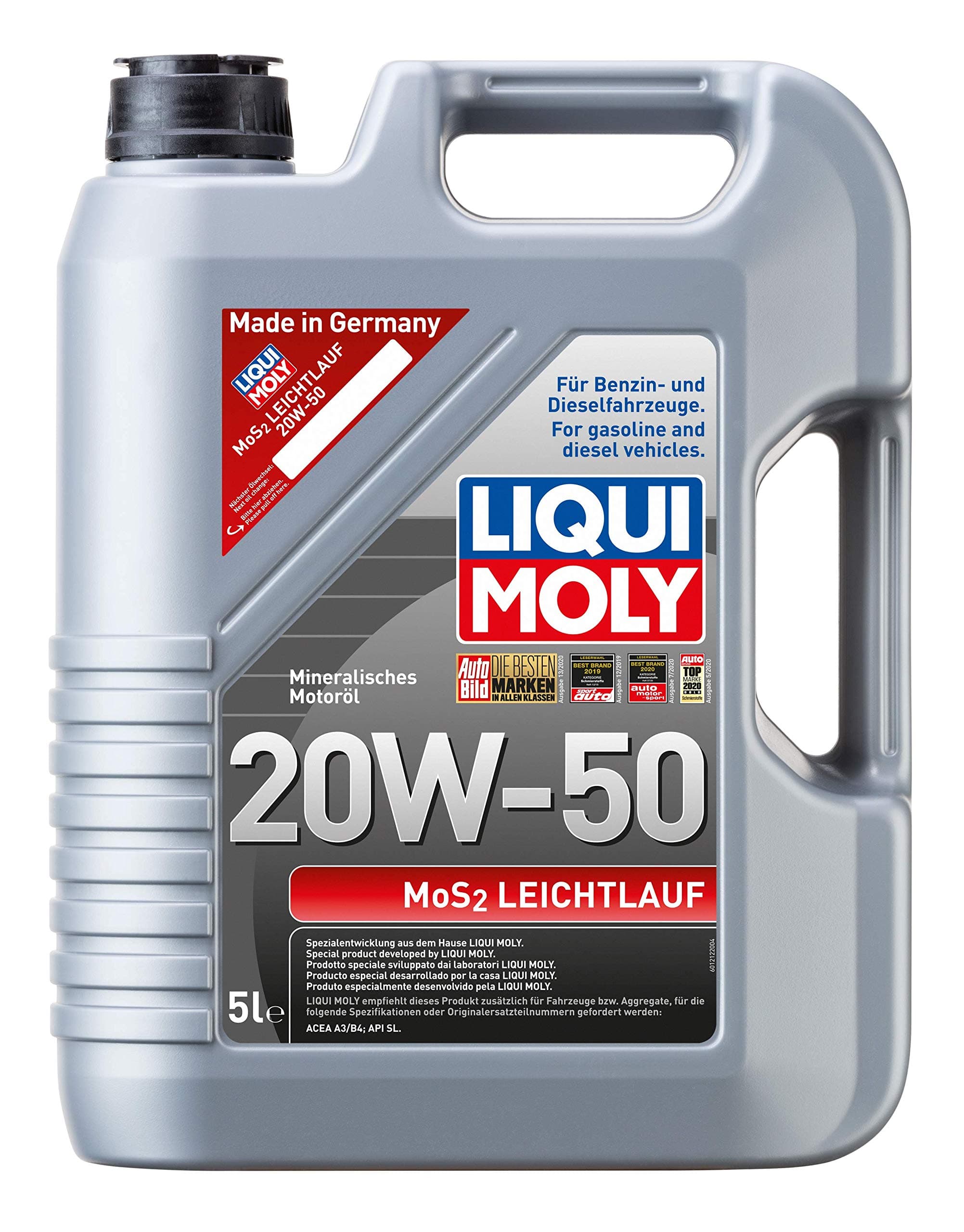 Liqui Moly MoS2 Leichtlauf 20W-50 5 l Otomotiv Bakım Ürünü