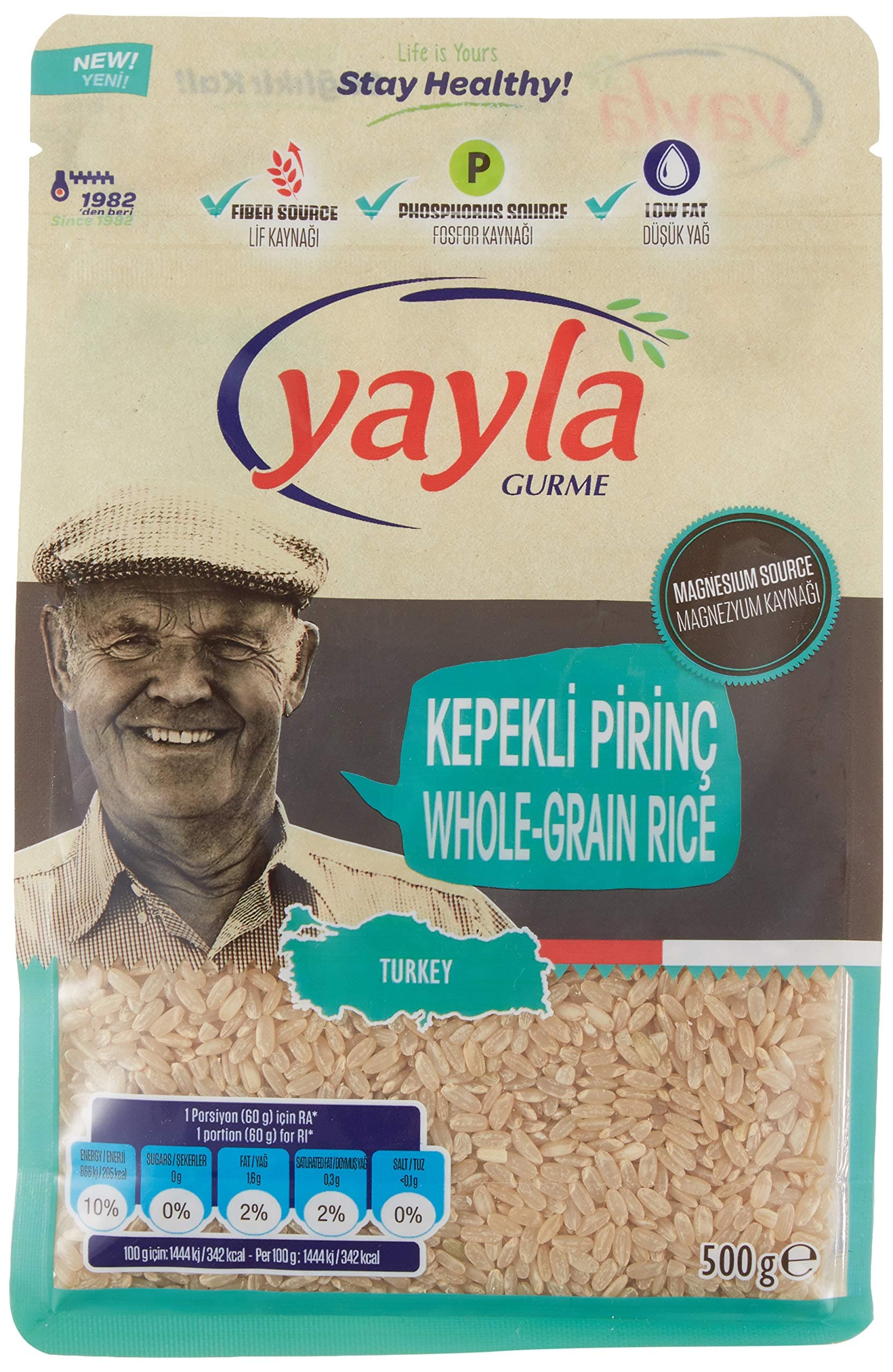 Yayla Gurme Kepekli Pirinç (500 Gr)