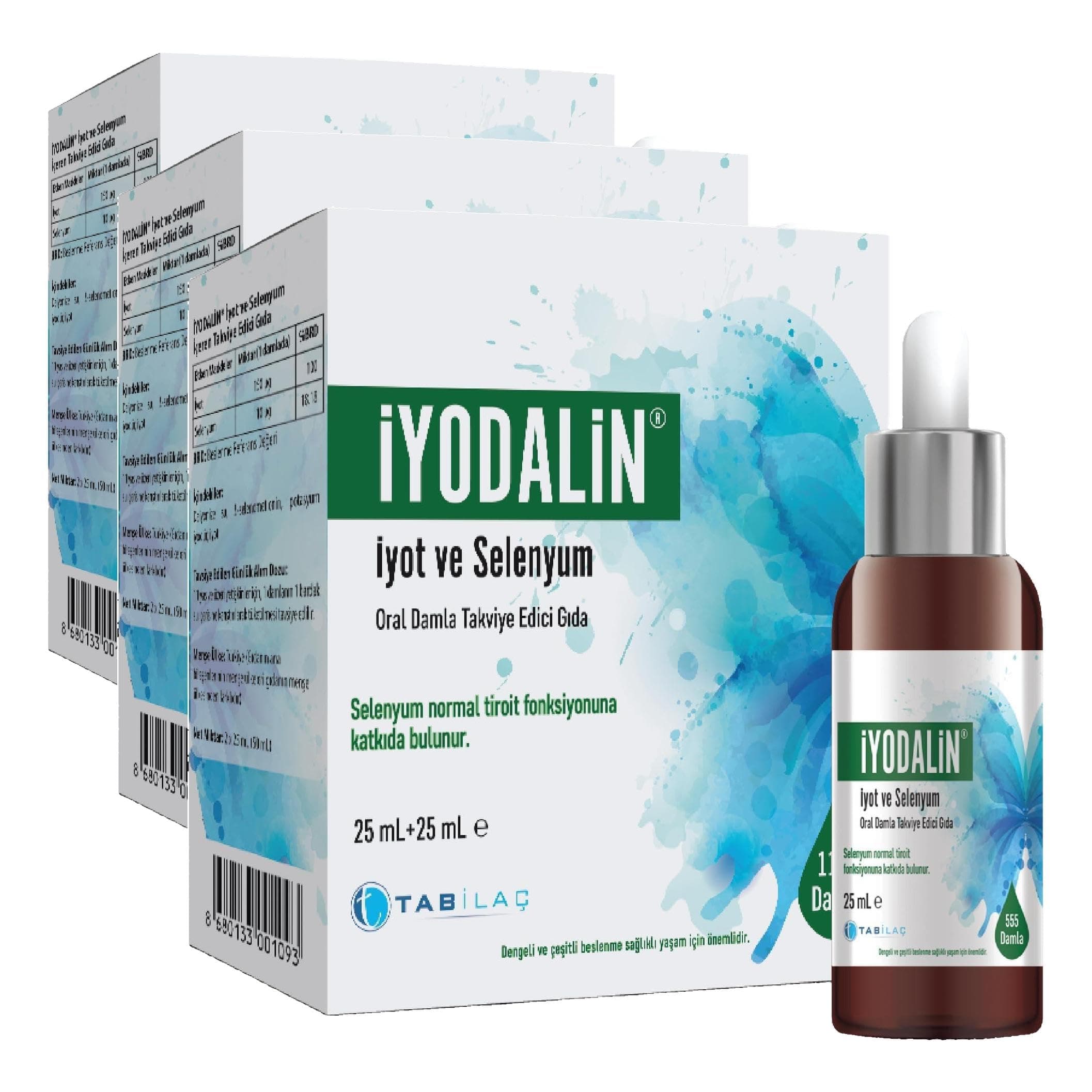 İyodalin İyot ve Selenyum 25 25 ml (3 paketi)