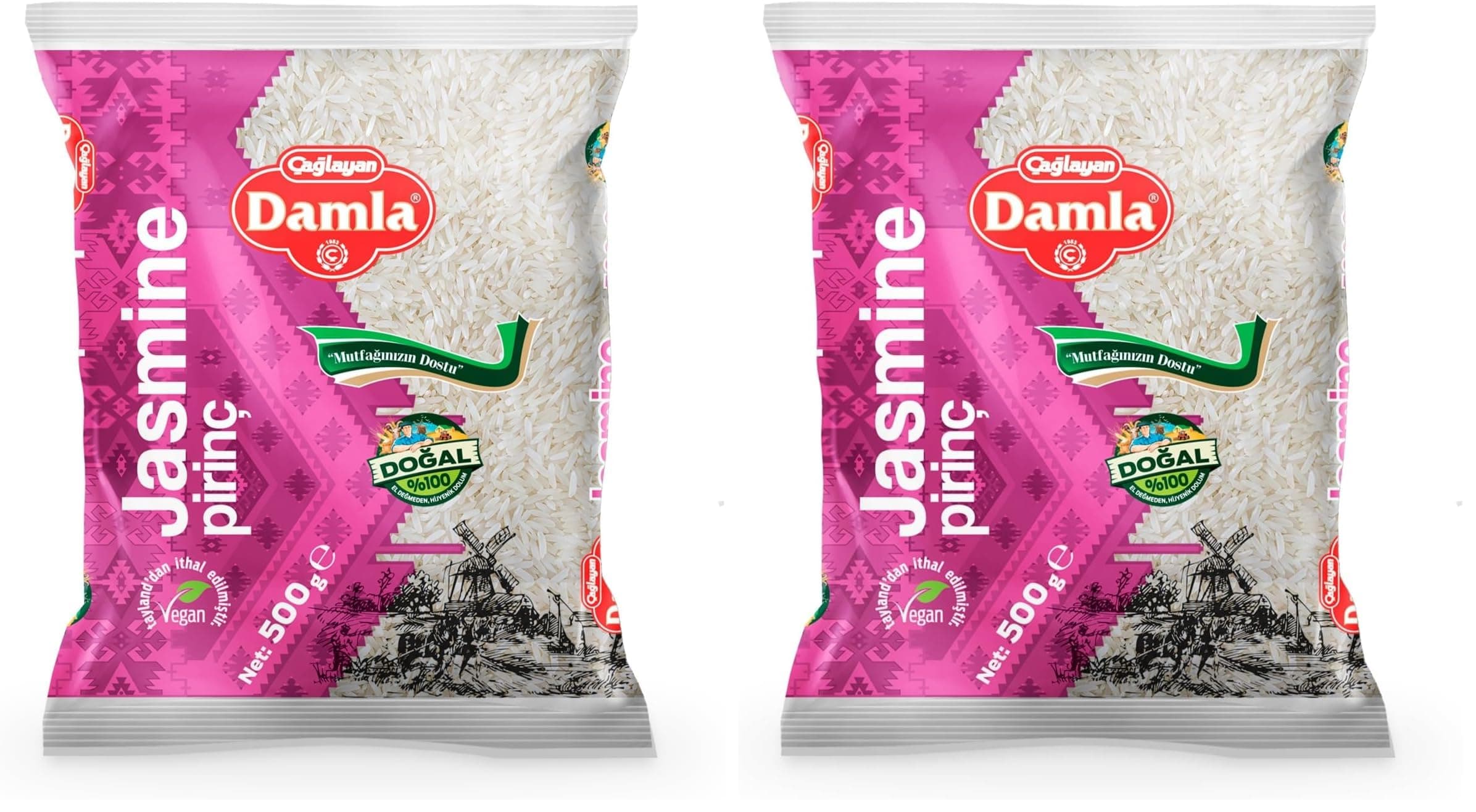Damla Jasmin Pirinç 500 gr (2 paketi)