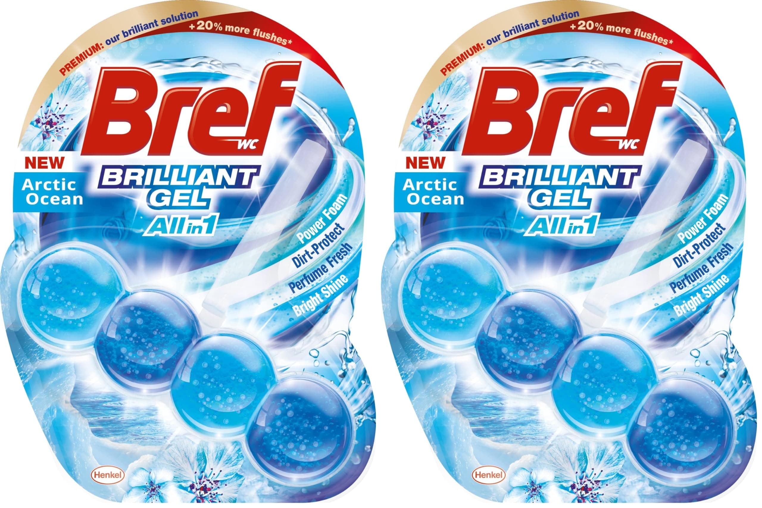 Bref Brilliant Jel Okyanus Deterjan, 1 Paket, 1 x 68 Gram, Jel Buzul Okyanus 1 2li paket