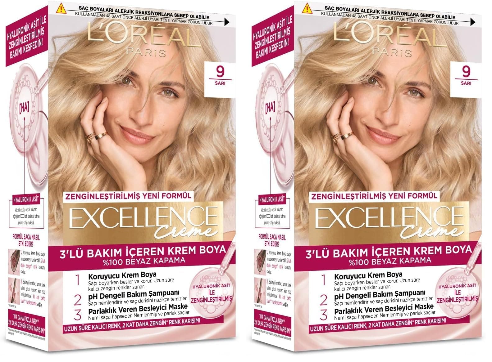 L'Oreal Paris Excellence Creme 9 (2 paketi)