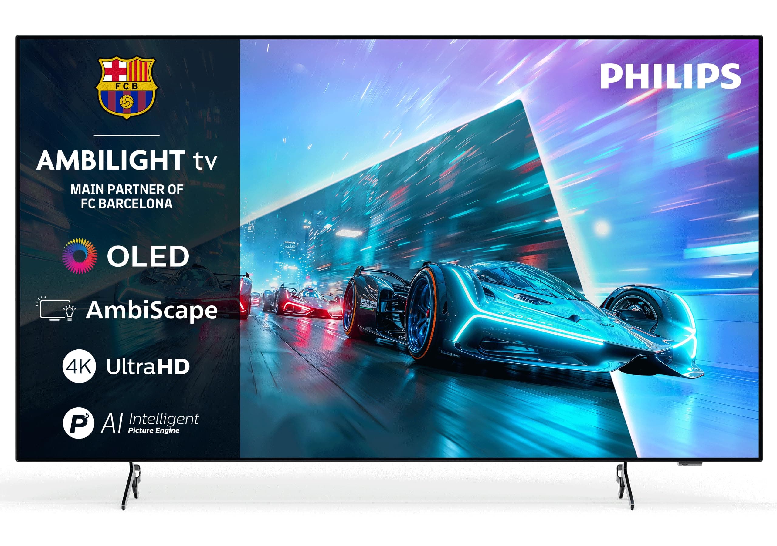Philips 55OLED761/12 55 inç (139 cm) 4K Ultra HD OLED Ambilight Smart TV, 120 Hz, P5 AI, Dolby Vision, Dolby Atmos, HDMI 2.1, Titan OS