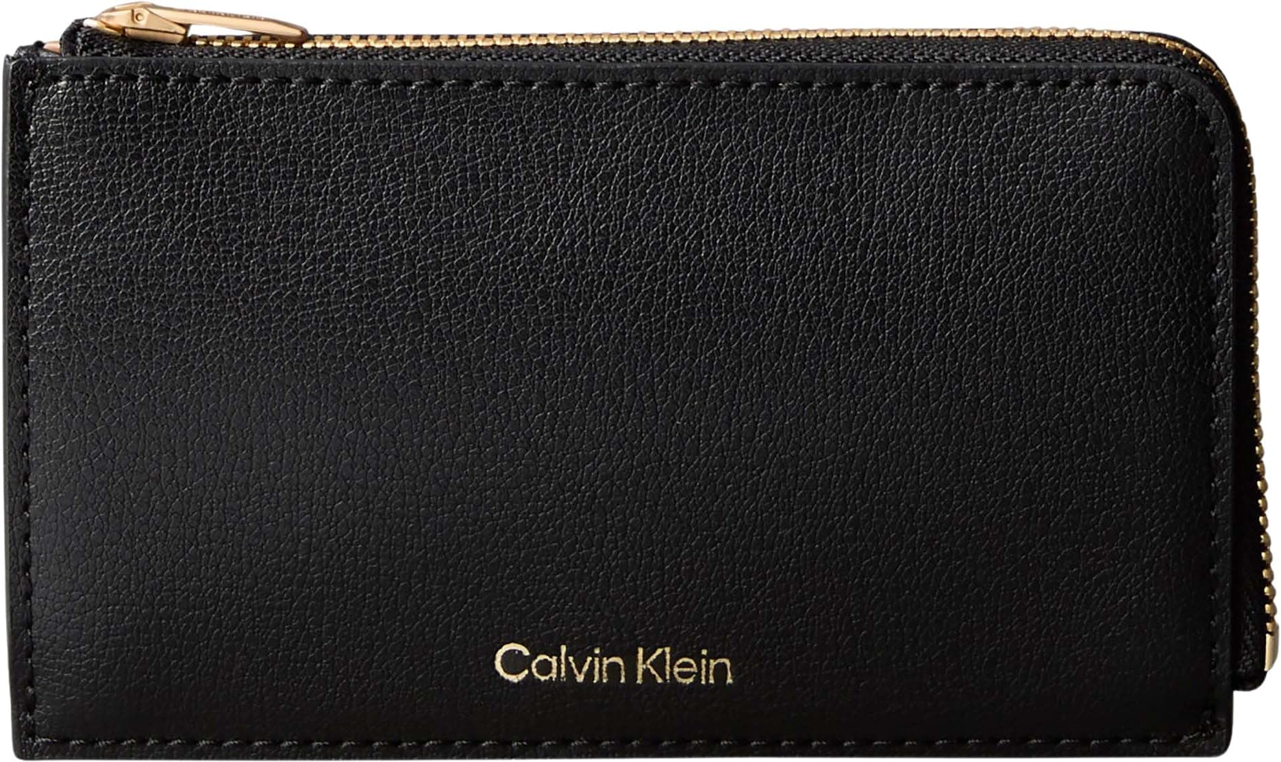 FOIL LOGO TOP ZIP CARDCASE Kadın Kartlık Black/Toasted Coconut OS