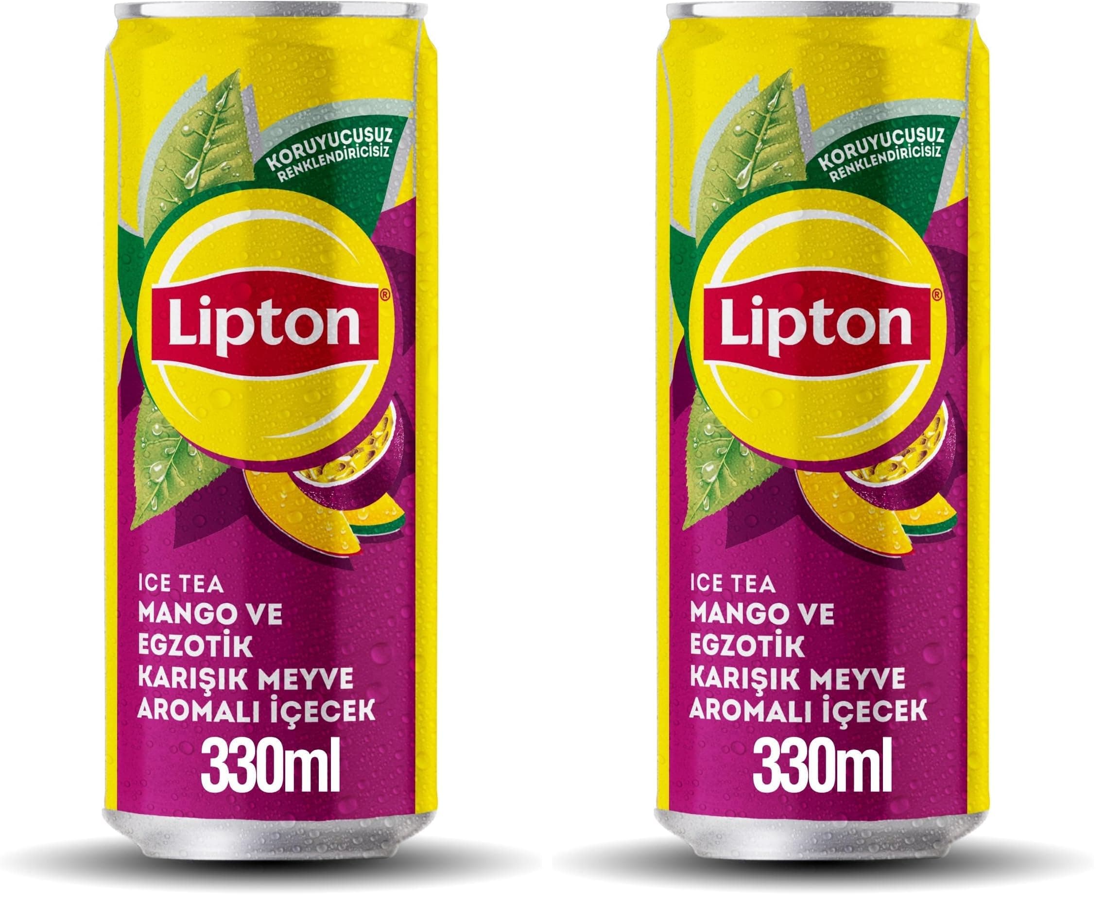 Lipton Ice Tea Mango Ve Egzotik Meyveler İçecek 330 ml 2li paket