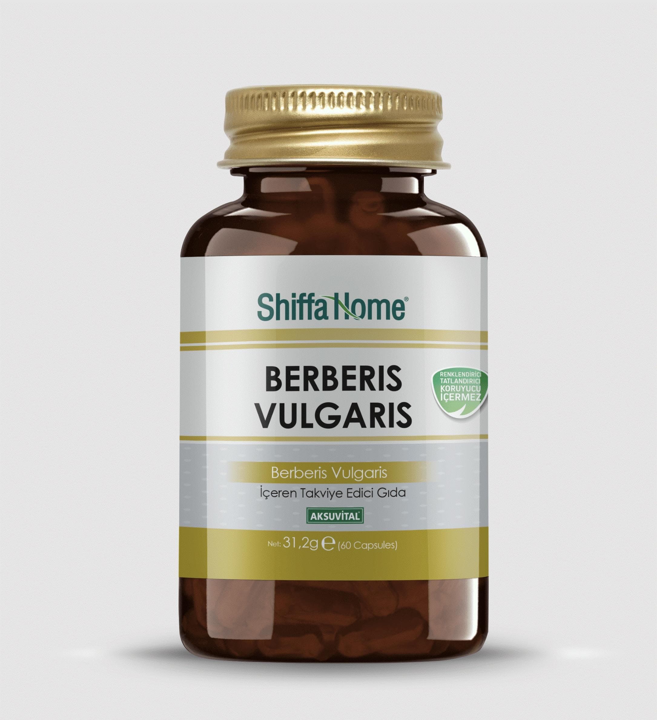 Shiffa Home Berberis Vulgaris Karamuk 60 Bitkisel Kapsül | Doğal Bitki Ekstresi | C Vitamini, Antioksidan ve Mineral Kaynağı | Vegan ve Vejetaryen Kullanıma Uygun
