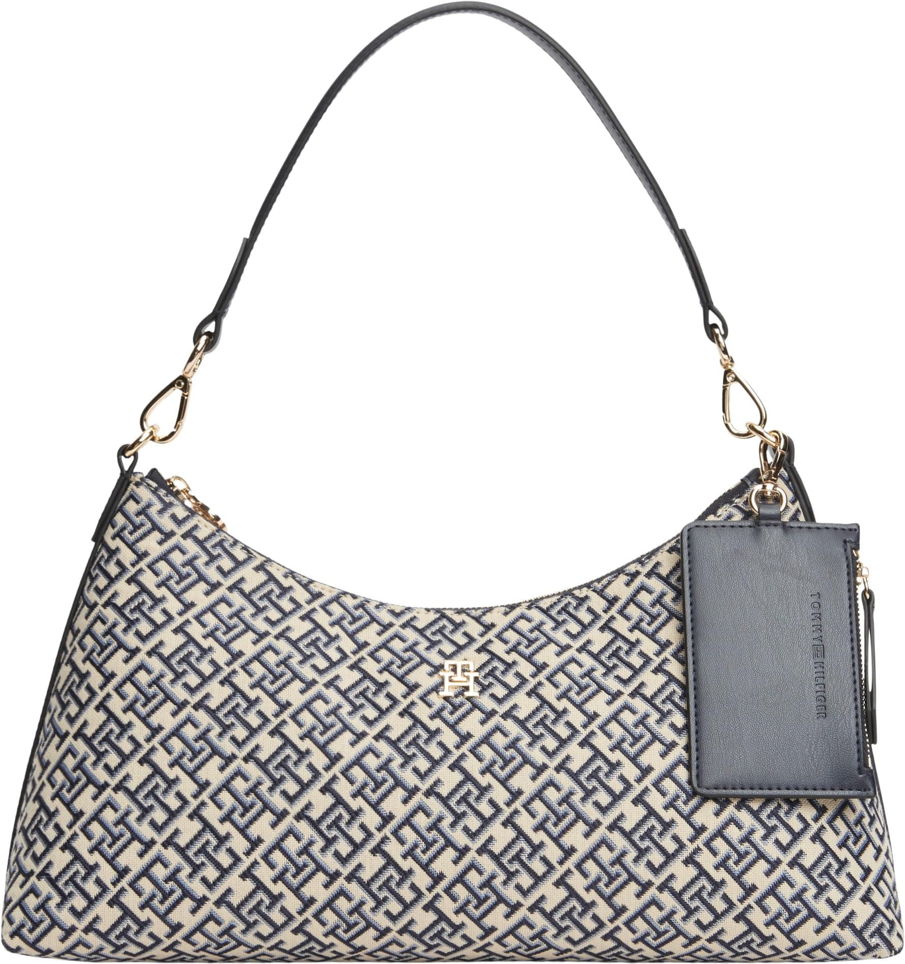 TH ICON SHOULDER BAG JACQUARD Kadın Omuz Çantası Blue Mono OS