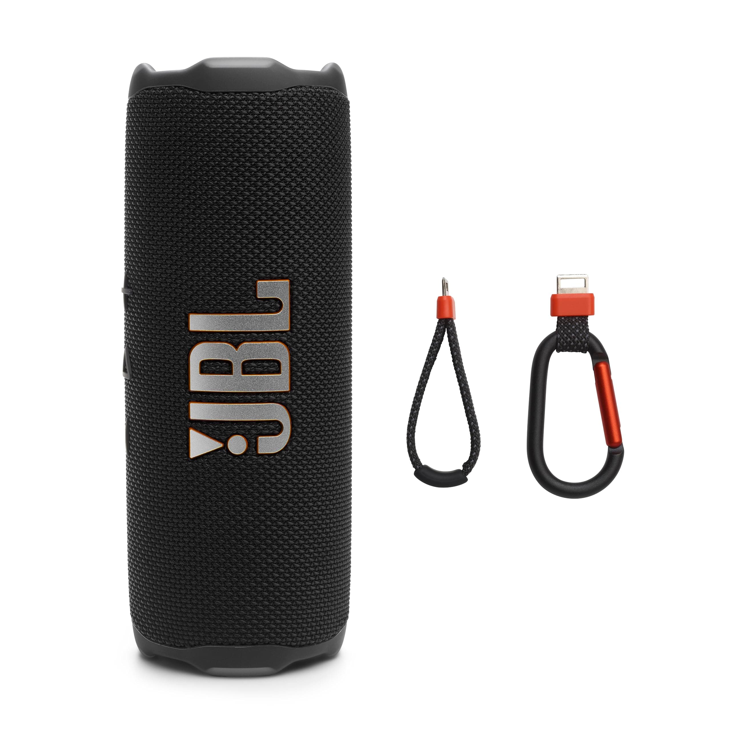 JBL Flip 7 - Taşınabilir Su Geçirmez ve Düşmeye Dayanıklı Hoparlör, Yapay Zeka Ses Arttırmalı Kalın Pro Ses, 16 Saat Çalma Süresi ve Değiştirilebilir Aksesuarlara Sahip PushLock Sistemi (Siyah)